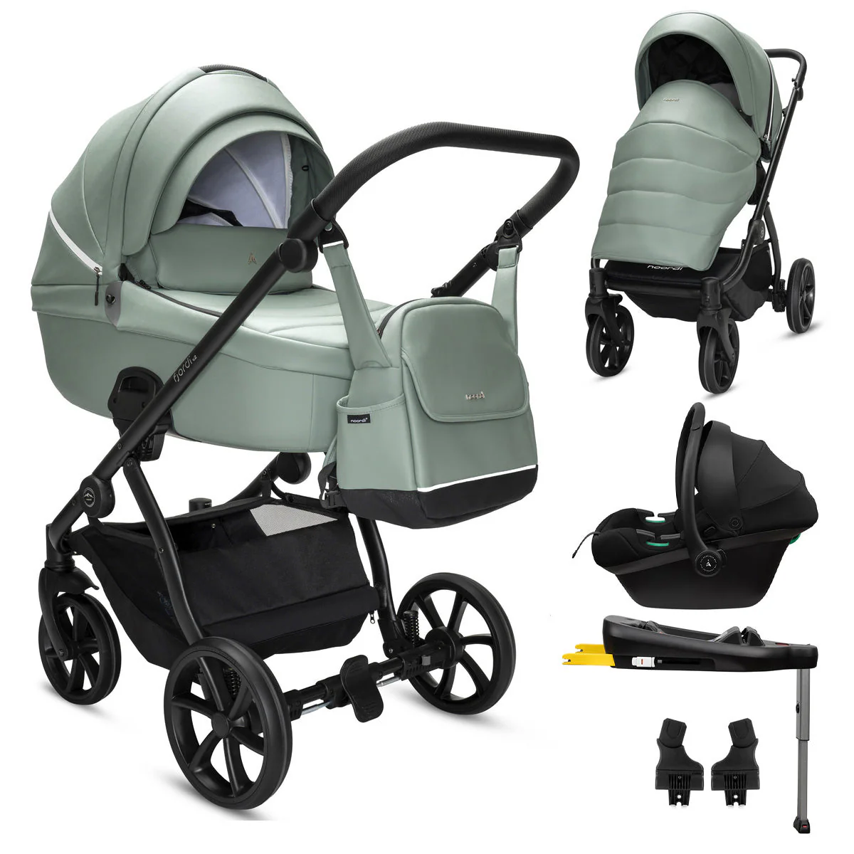 Noordi Fjordi V2 Leather - 3in1 Travel System with Terra i-Size Car Seat - Image 60