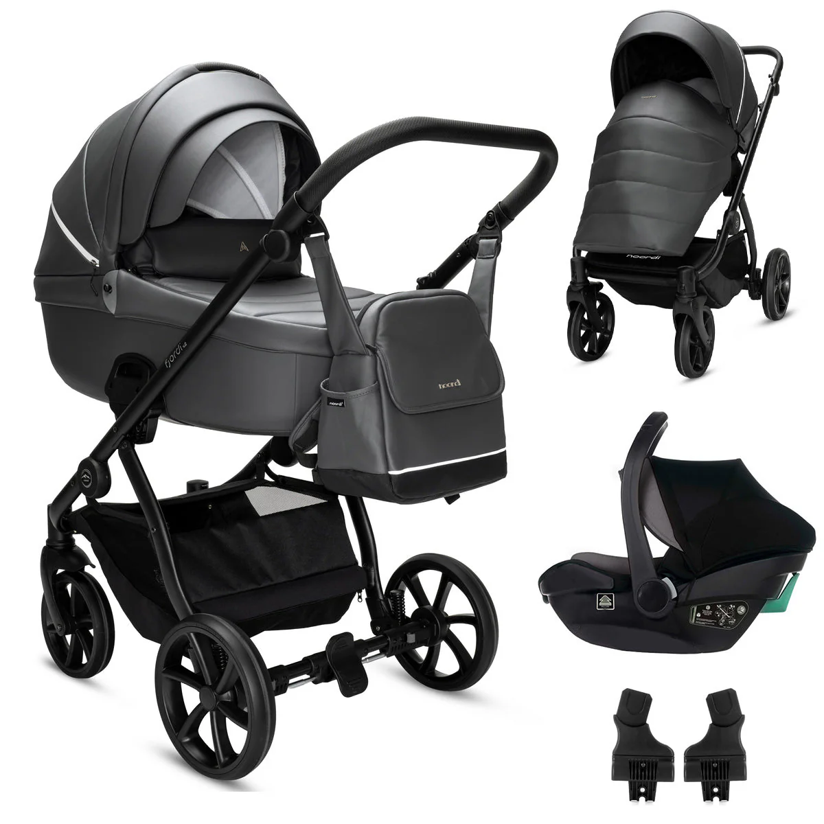 Noordi Fjordi V2 Leather - 3in1 Travel System with Travel Carrier i-Size Car Seat - Image 75