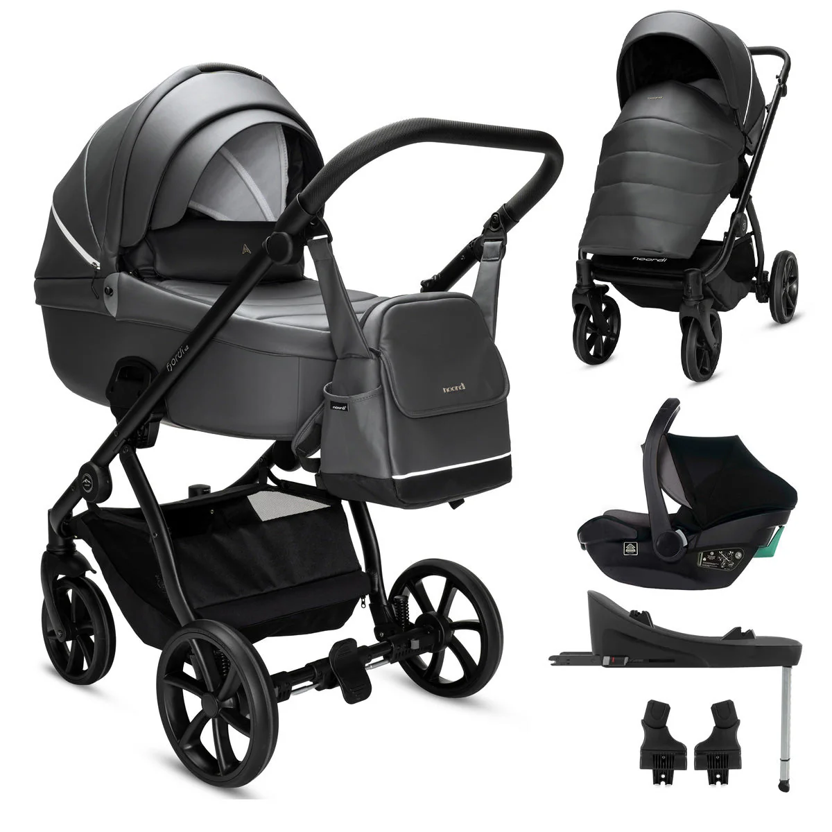 Noordi Fjordi V2 Leather - 3in1 Travel System with Travel Carrier i-Size Car Seat - Image 76