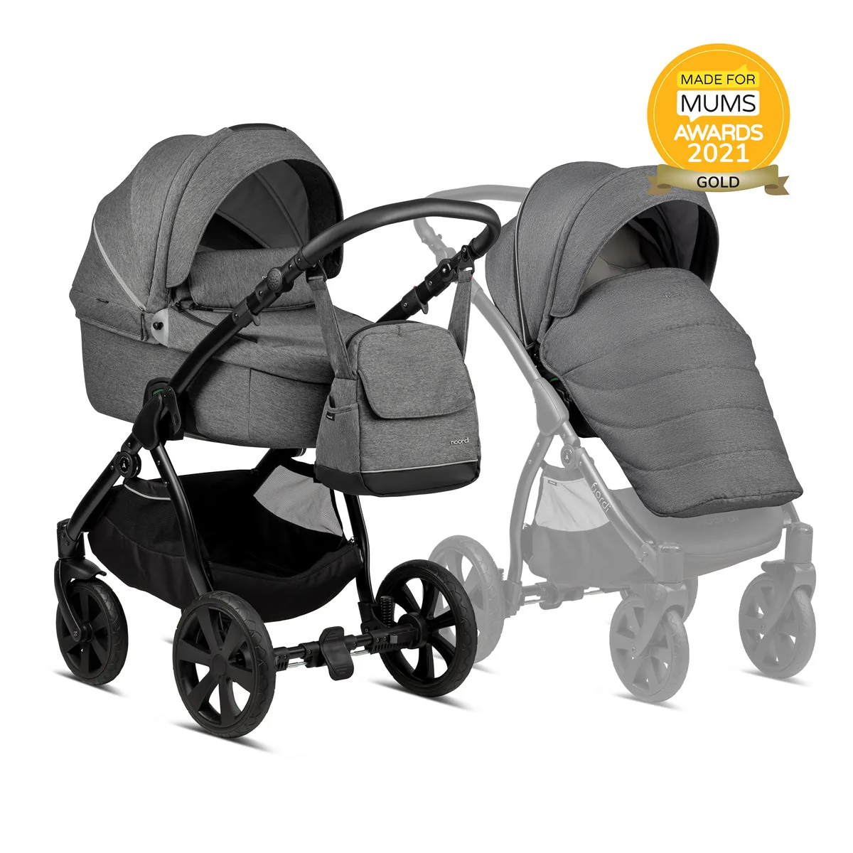 Noordi Fjordi 3in1 Travel System & Nursery Bundle, Dark Grey - Image 4