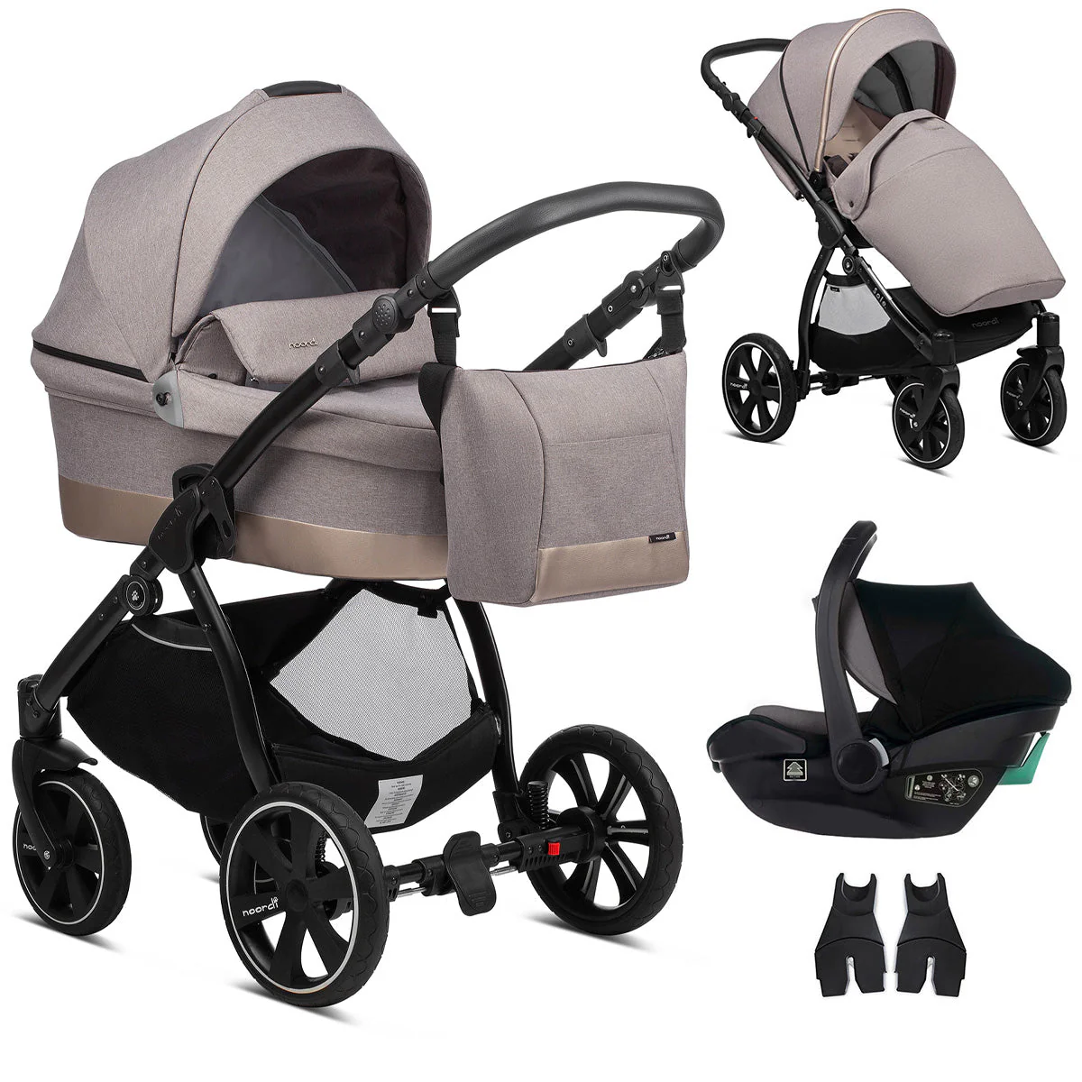Noordi Sole Go 3in1 + Travel Carrier Car Seat, Beige - Image 34