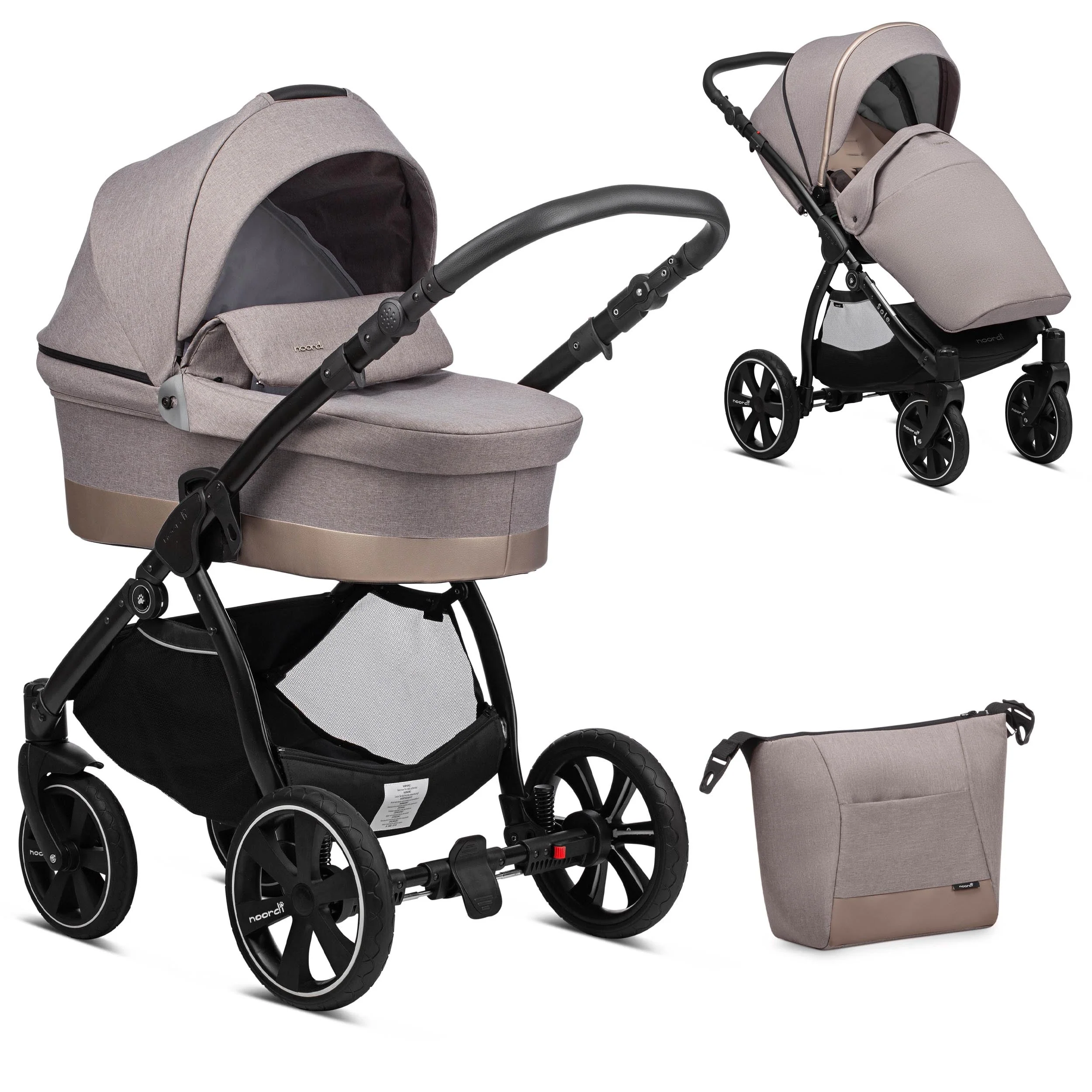 Noordi Sole Go 3in1 + Travel Carrier Car Seat, Beige - Image 5