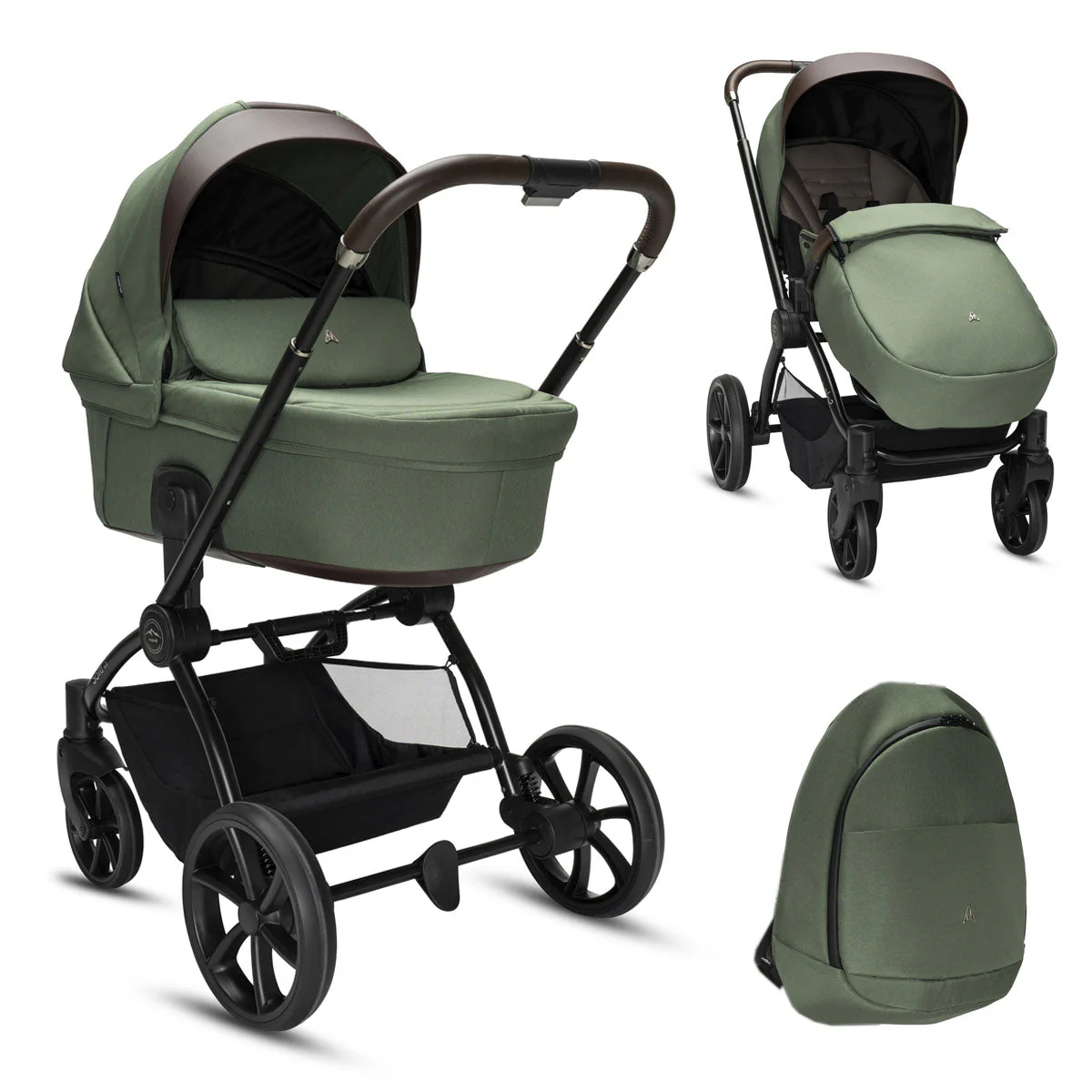 Noordi Sole V3 - 2in1 Pushchair with ThermoCot™ Carrycot, Woodland Green - Image 7