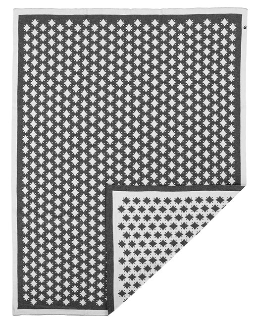 Noordi STAR Cotton Blanket Grey/White - Image 2