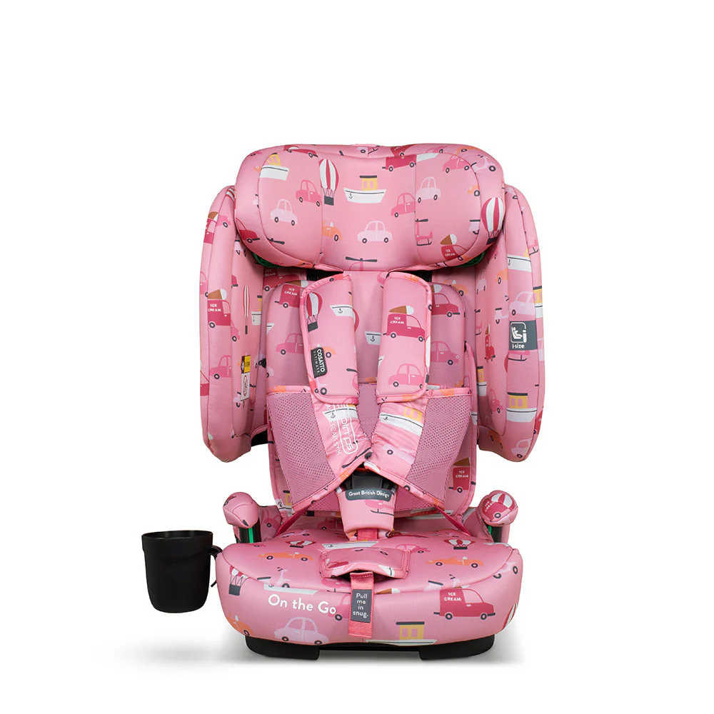 On The Go i-Size Travel Car Seat Itchy Feet Rosy - Image 6