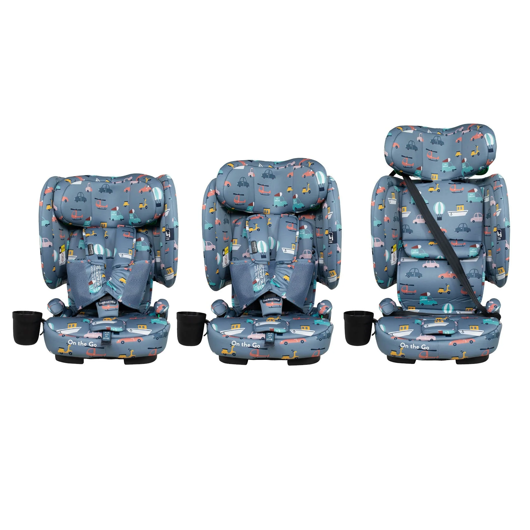 On The Go i-Size Travel Car Seat Itchy Feet Sky - Image 2