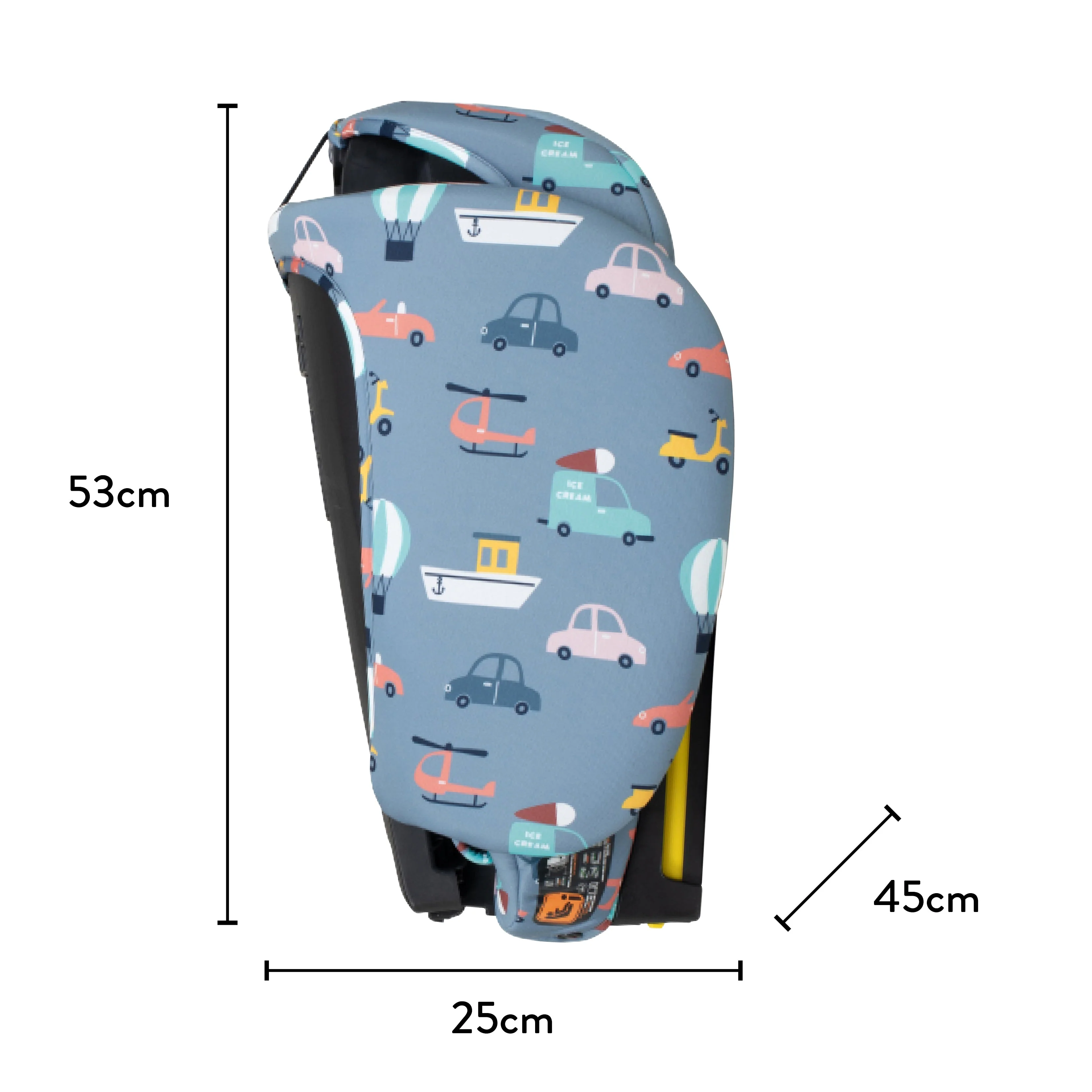 On The Go i-Size Travel Car Seat Itchy Feet Sky - Image 3