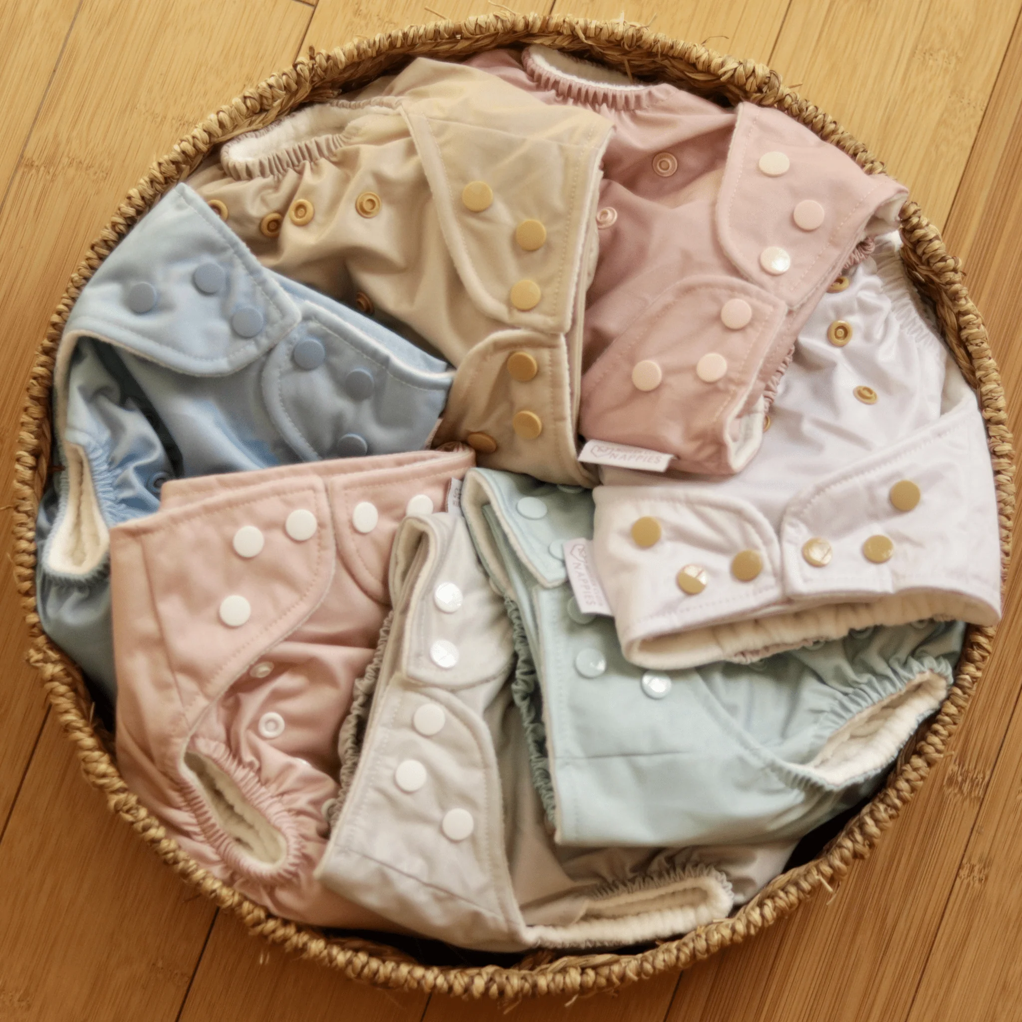 One Size All-In-One Reusable Cloth Nappy - Blush - Image 3