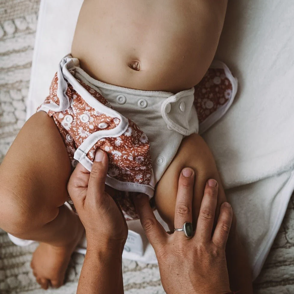 One Size Organic Bamboo Bedtime Pearl Reusable Cloth Nappy - Image 5