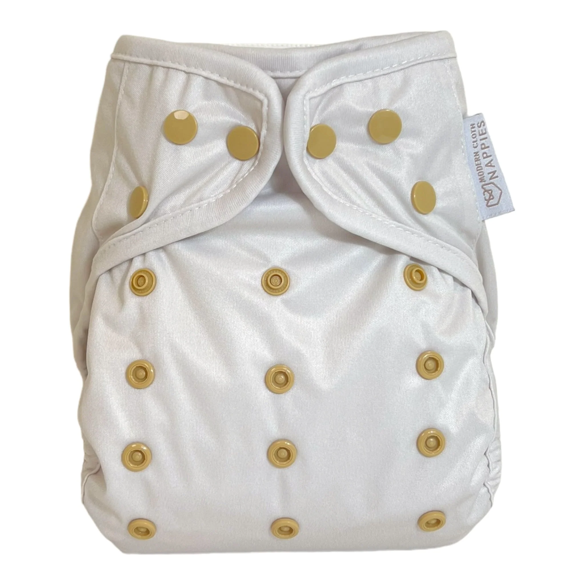 One Size Reusable Cloth Nappy Wrap - Coconut Milk