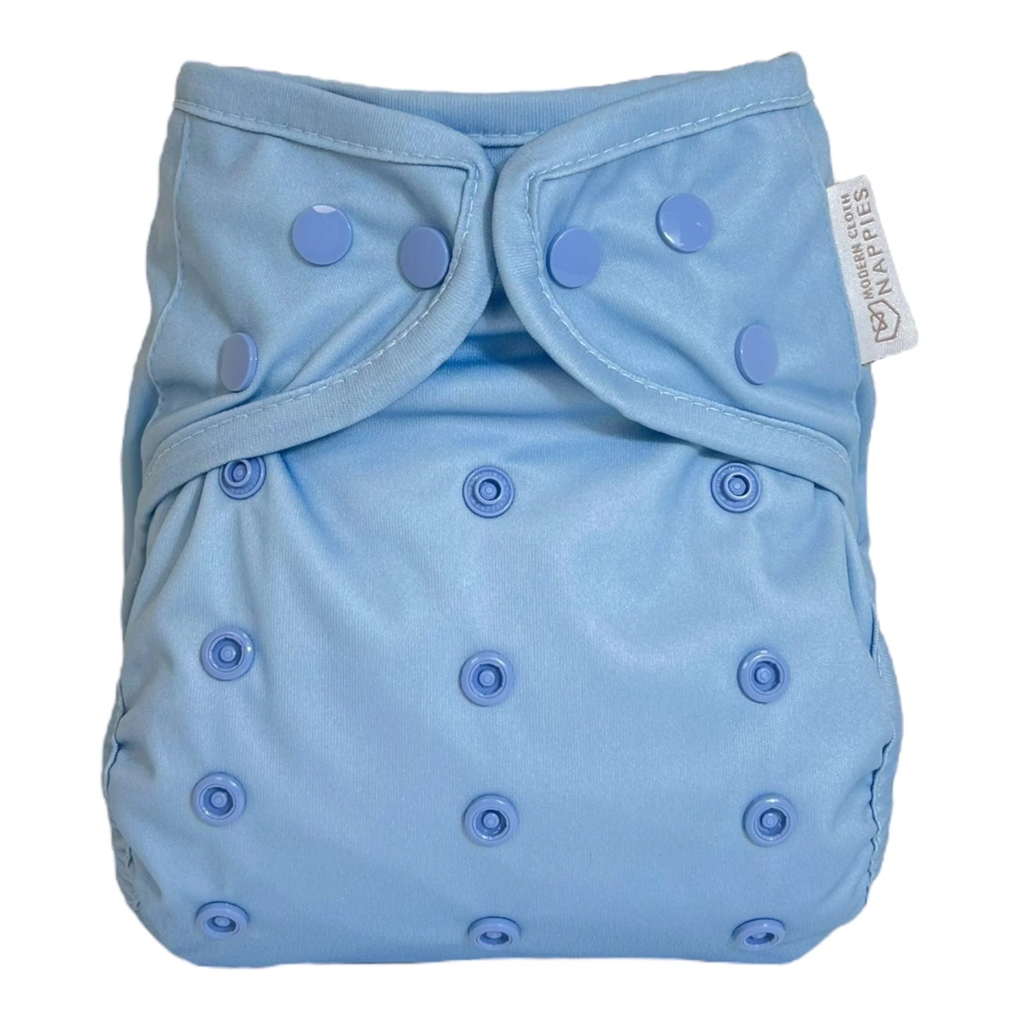 One Size Reusable Cloth Nappy Wrap - Dusty Blue
