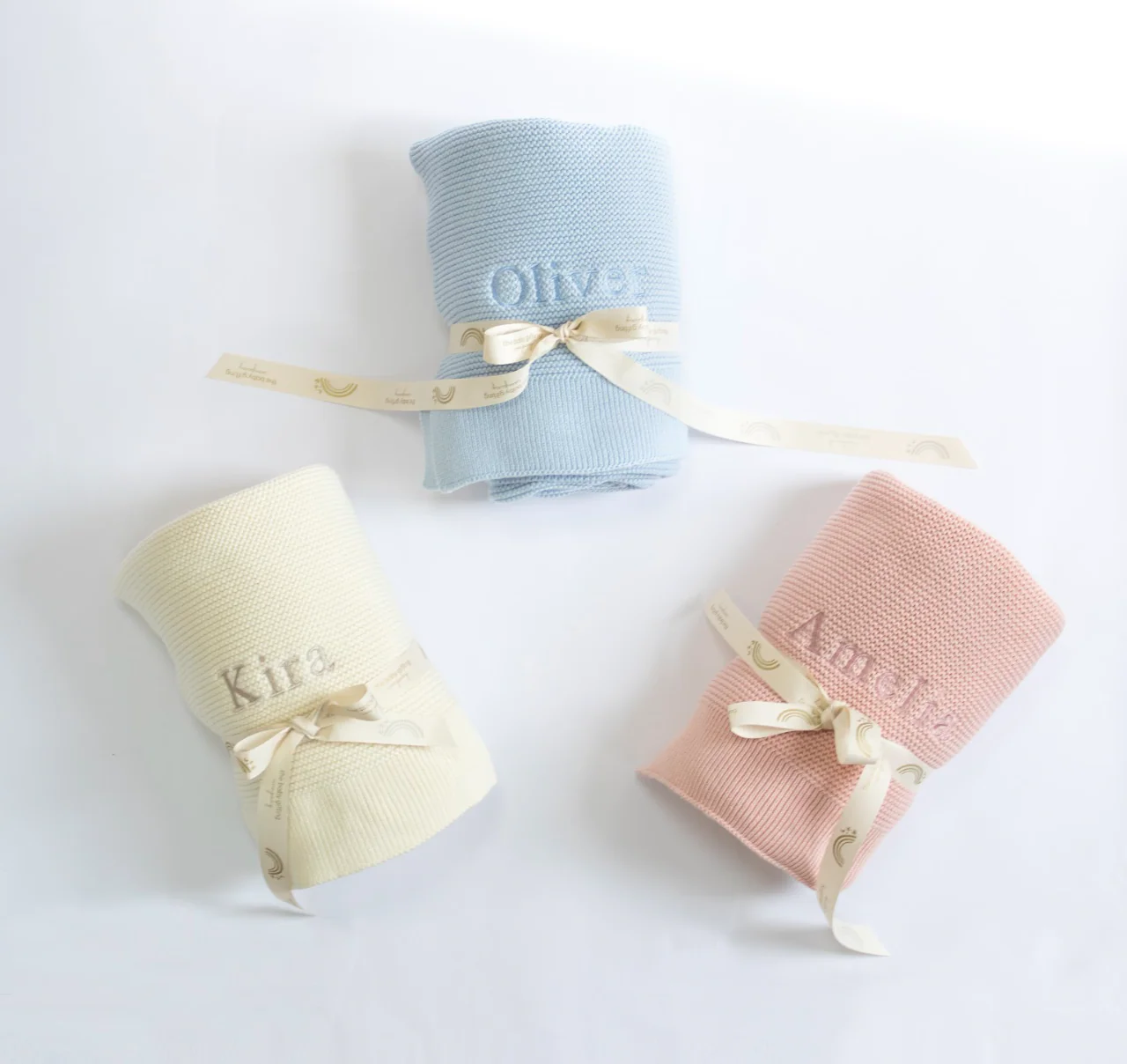 ORGANIC COTTON NEW BABY PERSONALISED BLANKET - Image 2