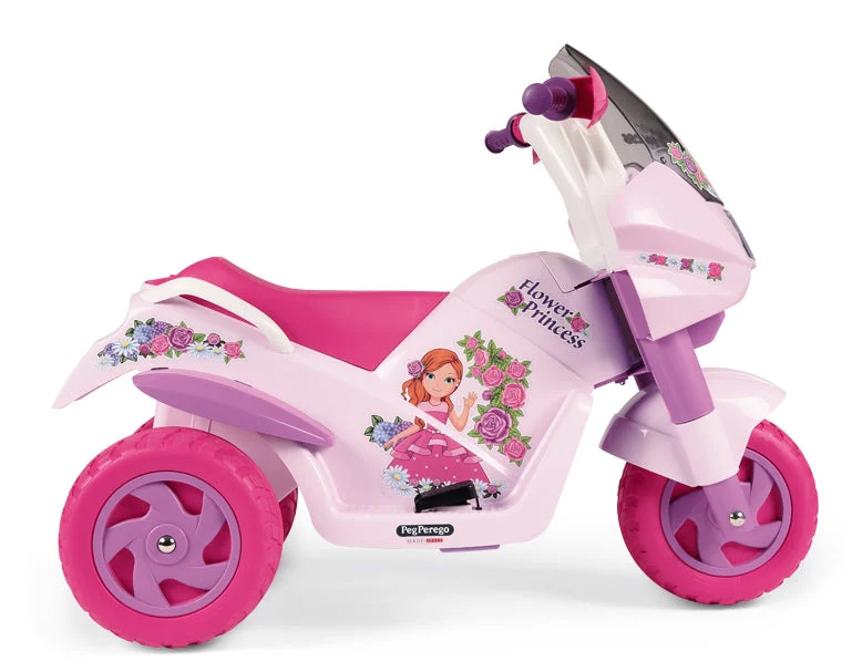 Peg Perego Flower Princess 6V Electric Motorcycle, 2+ years - Image 5