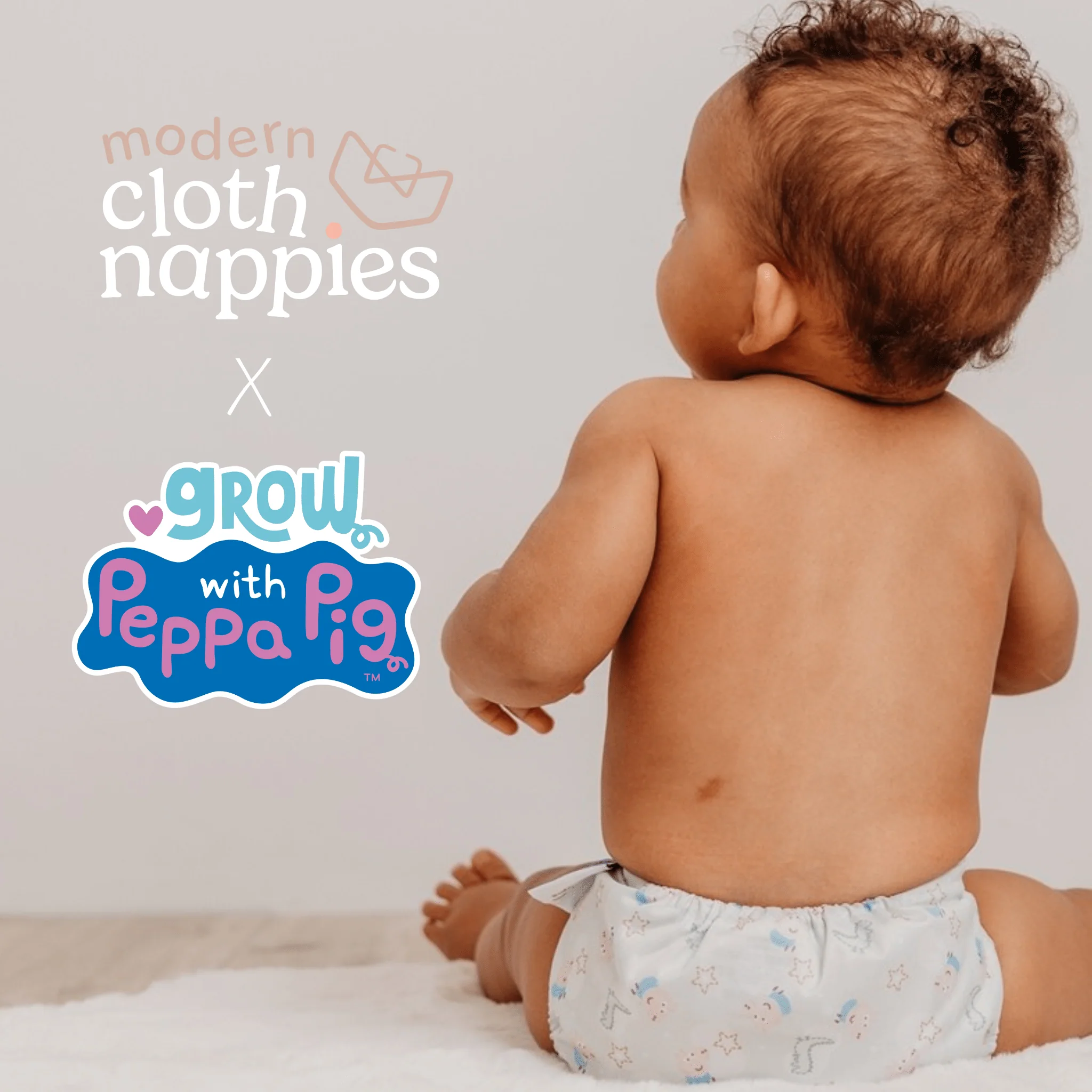 Peppa Pig One Size All-In-One Reusable Cloth Nappy - Moons & Stars - Image 7