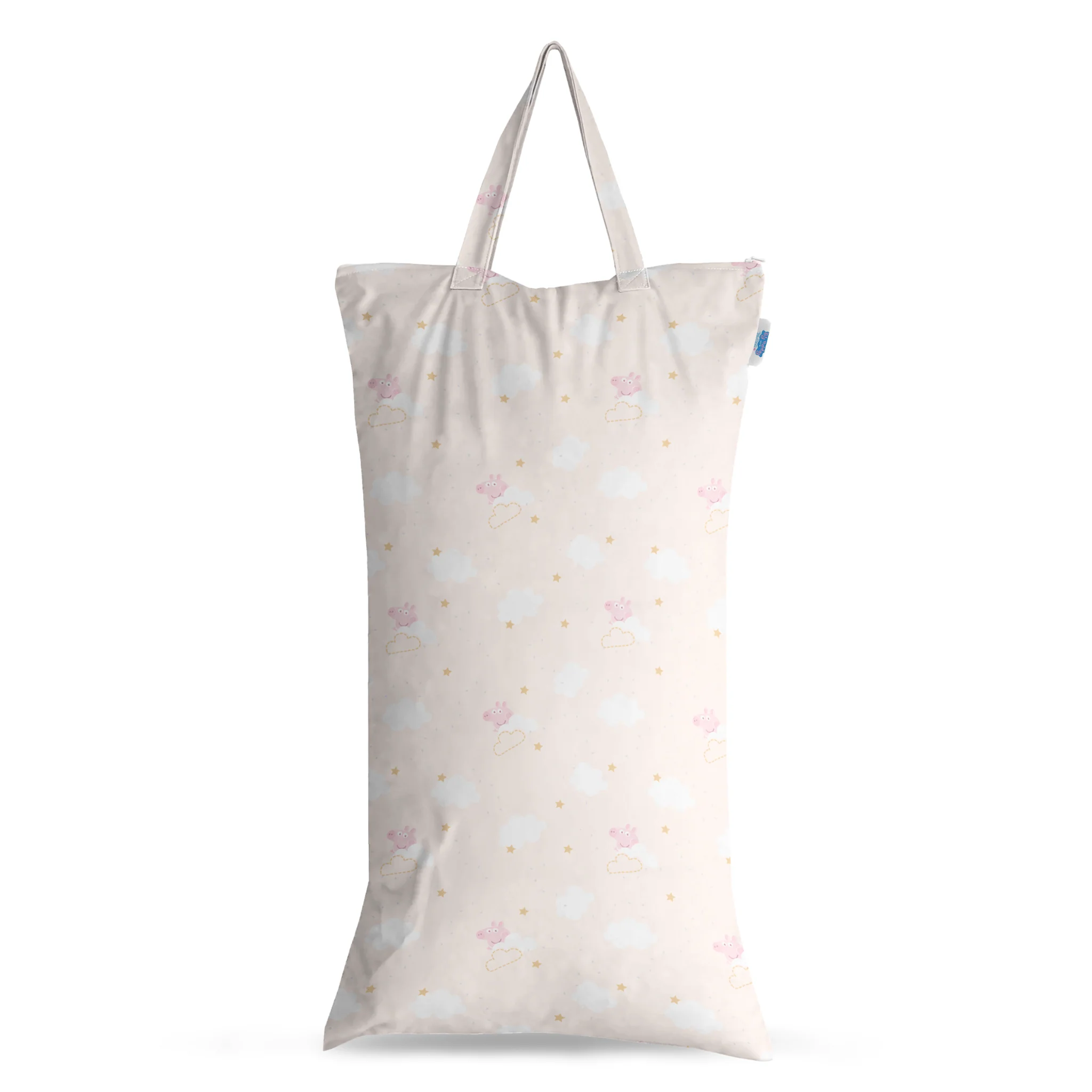 Peppa Pig XL Wet Bag Reusable Cloth Nappy Pail - Peppa Clouds