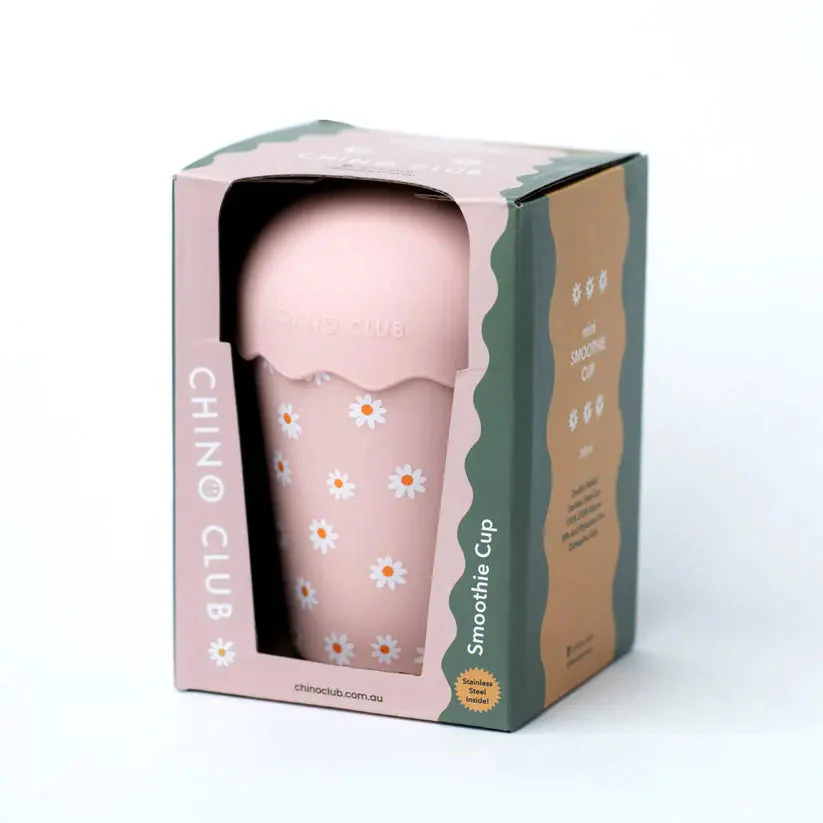 Pink Daisy Mini Toddler Smoothie Cup & Straw 200ml - Image 5