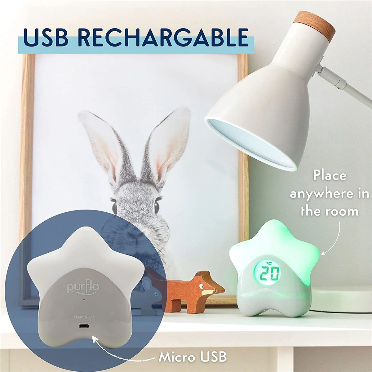 PurFlo Starlight Colour Changing Room Thermometer - Image 9