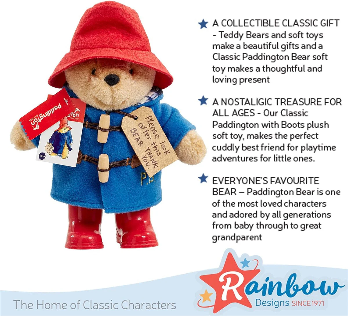 Rainbow Designs Classic Paddington Bear with Boots - Image 7