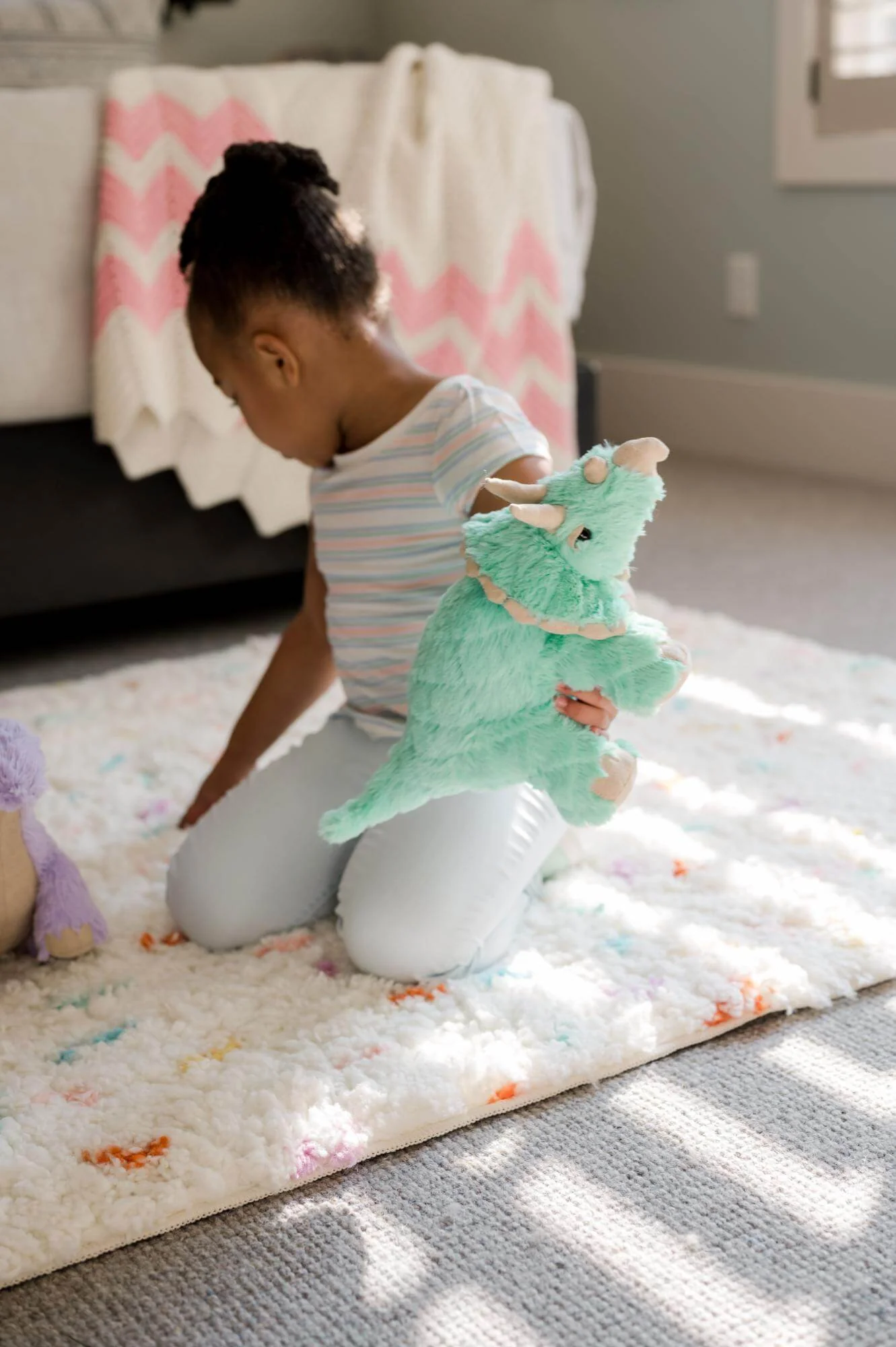 Rainbow Designs Dinoriffic Triceratops Textured Soft Toy - Image 7
