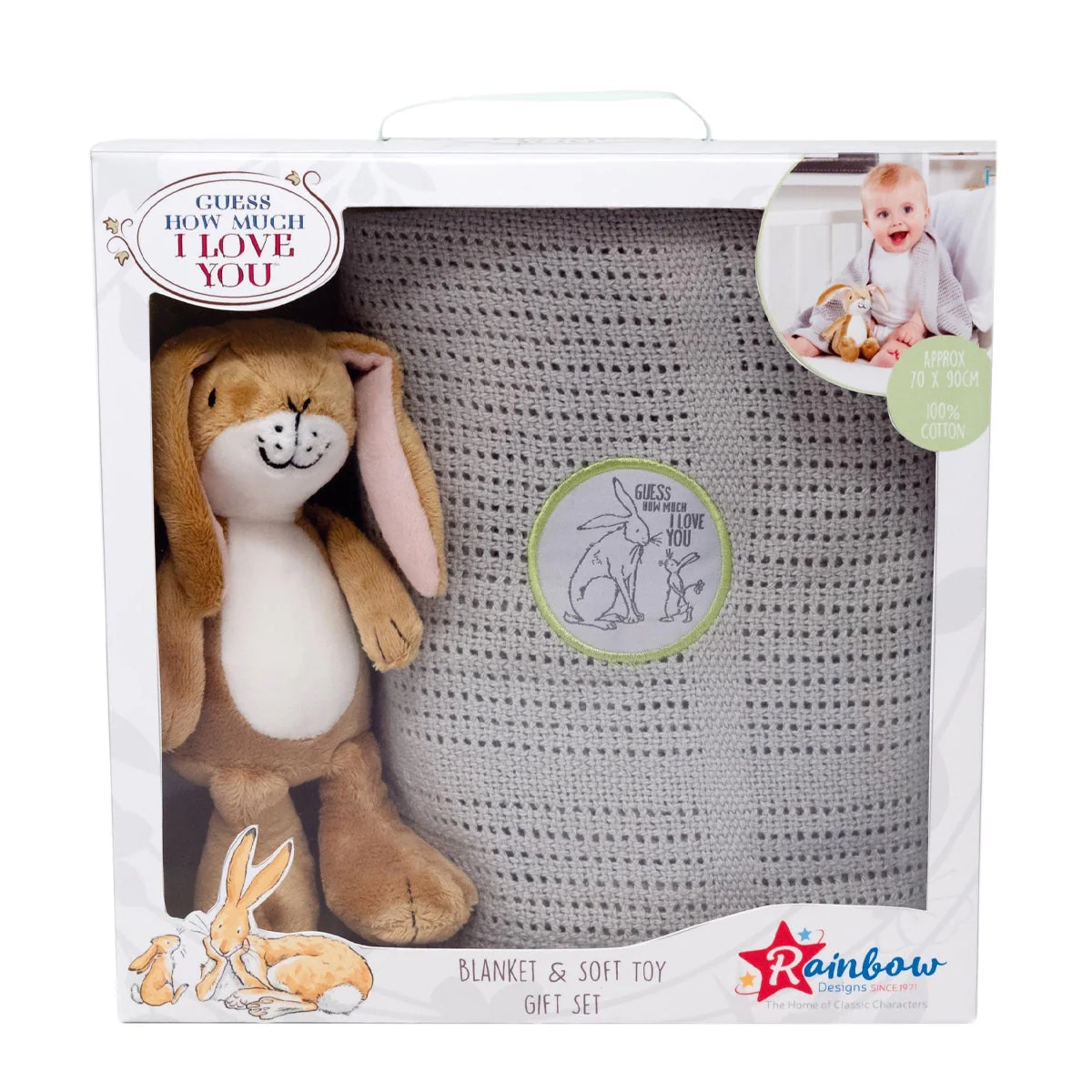 Rainbow Designs Guess How Much I Love You Soft Toy & Blanket Gift Set - Image 3