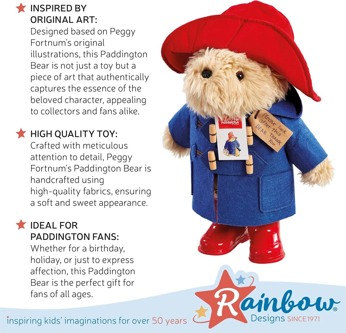 Rainbow Designs Peggy Fortnum's Paddington Bear Collectable Toy – 35cm - Image 4