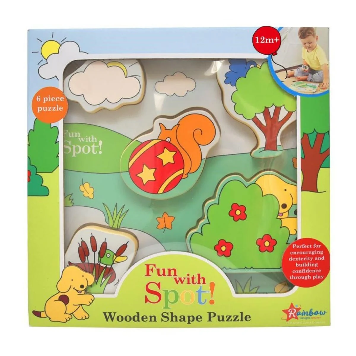 Rainbow Designs Spot Wooden Shape Puzzle - Image 12