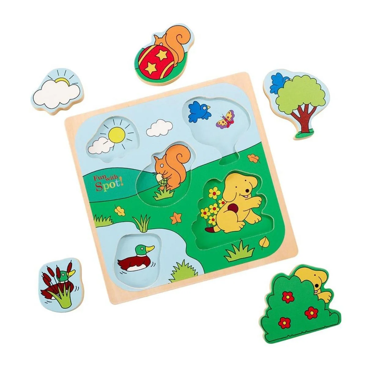 Rainbow Designs Spot Wooden Shape Puzzle - Image 2