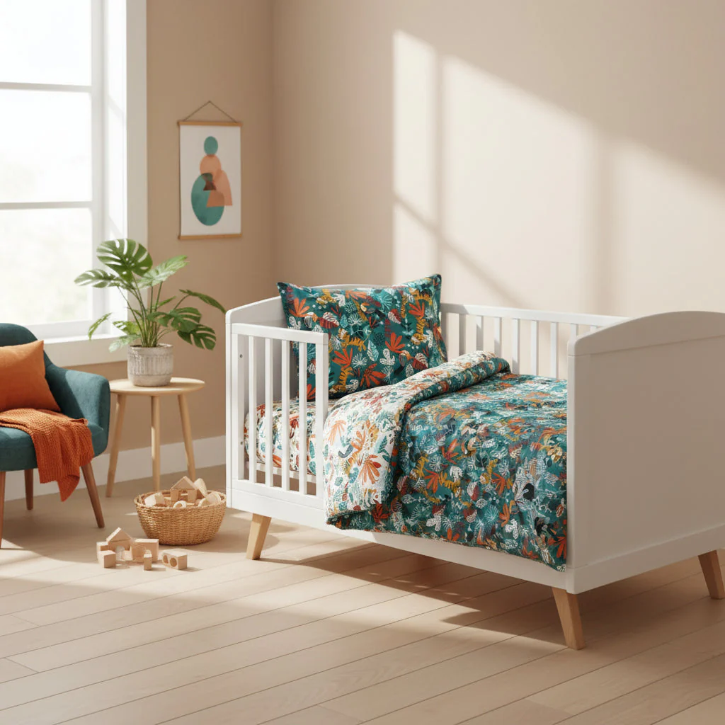 Rainforest Organic Cotton Junior All-in-One 4.0 Tog Quilt Bedding Set