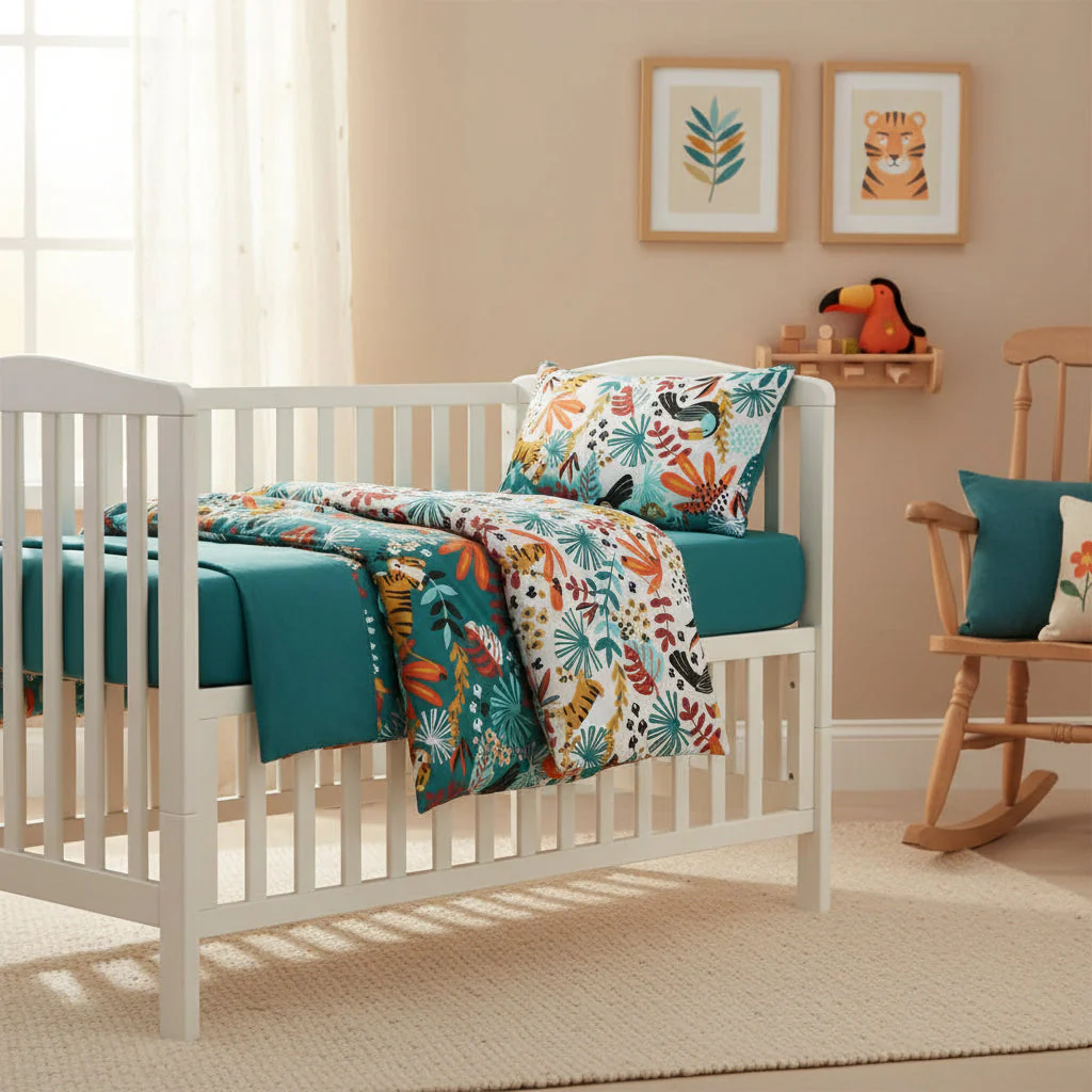 Rainforest Organic Cotton Junior All-in-One 4.0 Tog Quilt Bedding Set - Image 11
