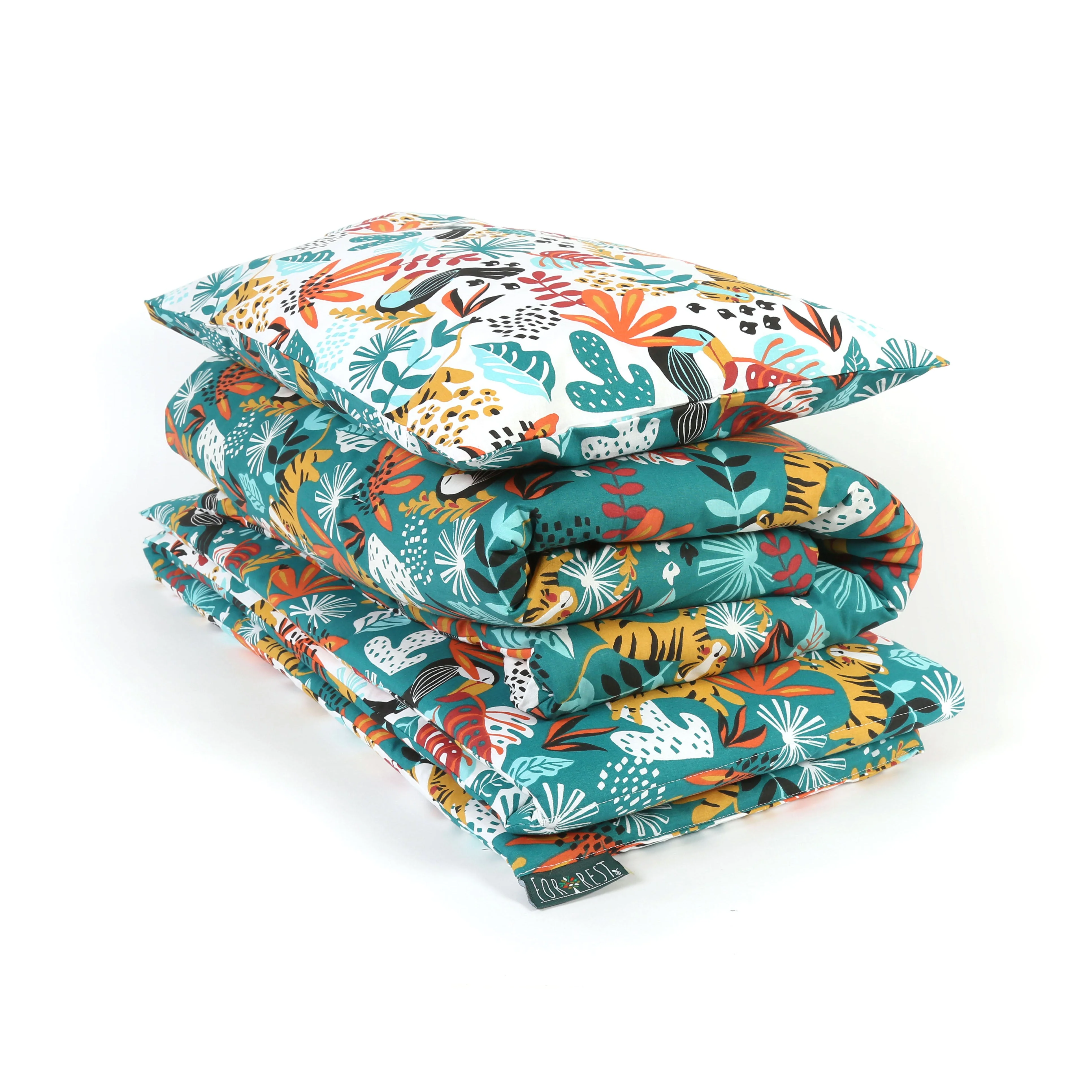 Rainforest Organic Cotton Junior All-in-One 4.0 Tog Quilt Bedding Set - Image 8