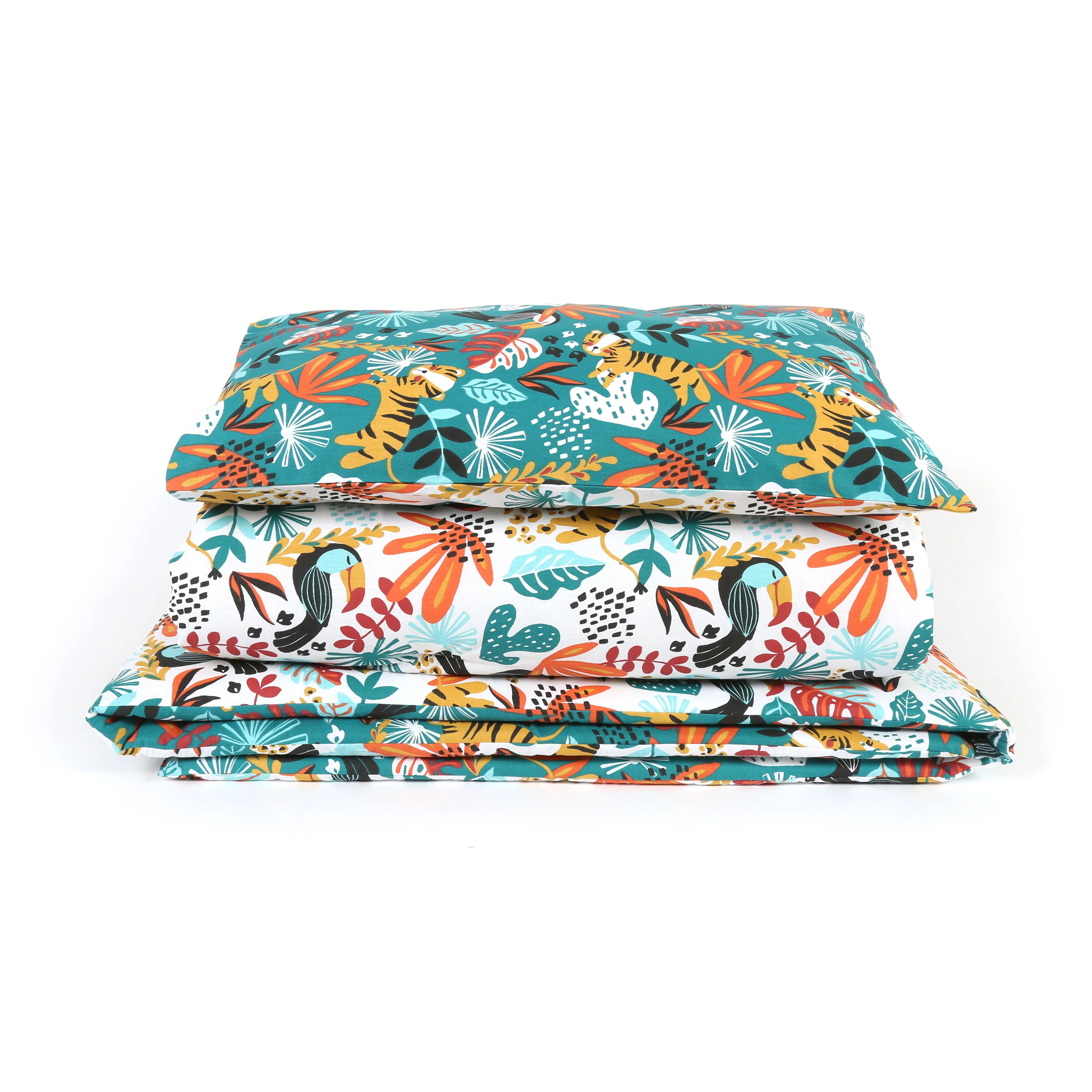 Rainforest Organic Cotton Junior All-in-One 4.0 Tog Quilt Bedding Set - Image 9