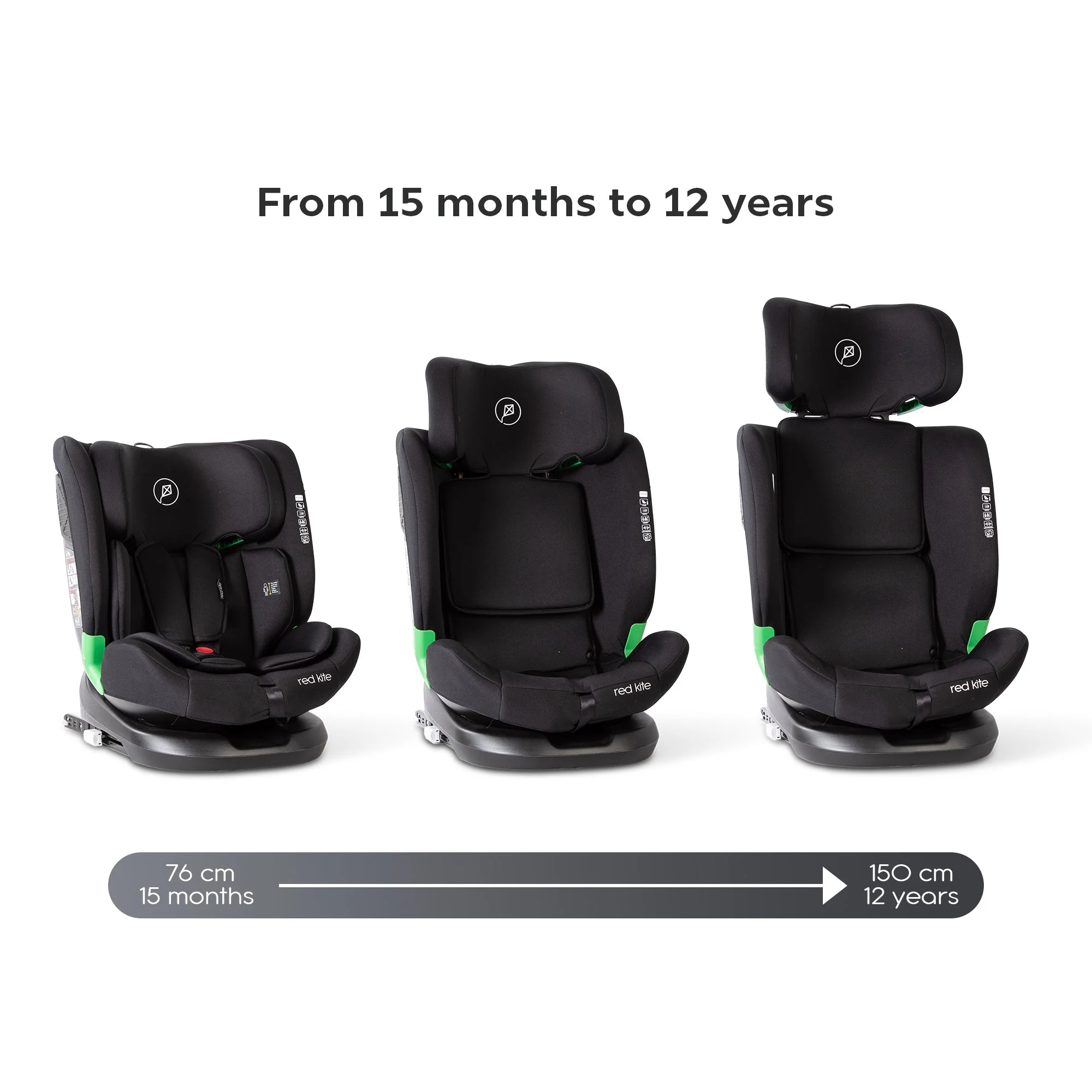 Red Kite Evolve 123 Recline i-Size Car Seat, 15 Months - 12 Years - Image 2