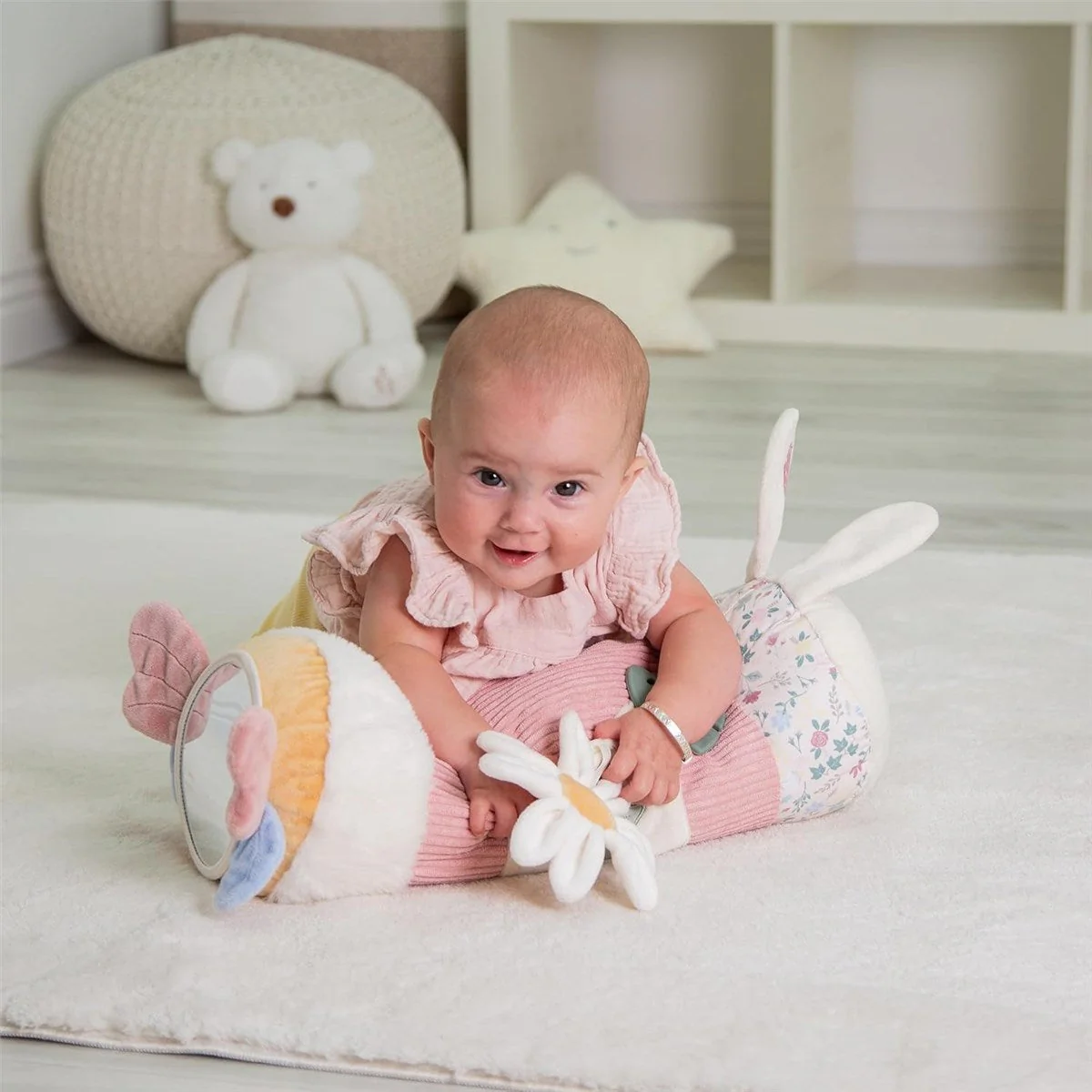 Red Kite Tummy Time Roller, Rose & Ivy - Image 2