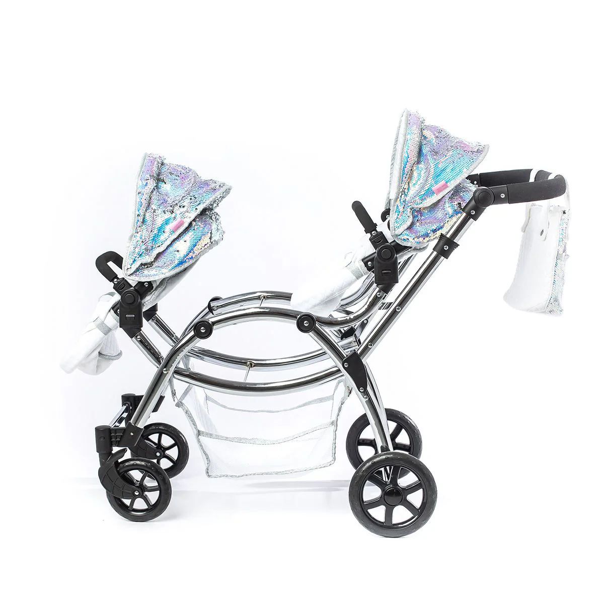 Roma Polly Twin Dolls Pram Mermaid – Adjustable Twin Doll Pushchair, 3+ years - Image 5