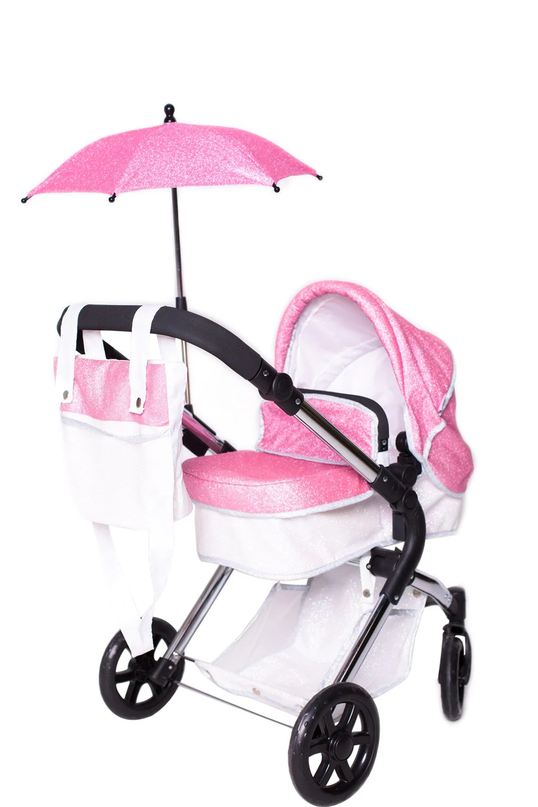 Roma Stephanie Dolls Pram Bundle with Pram / Pushchair, Doll, Highchair, Bag, Parasol & Pram set - Image 16