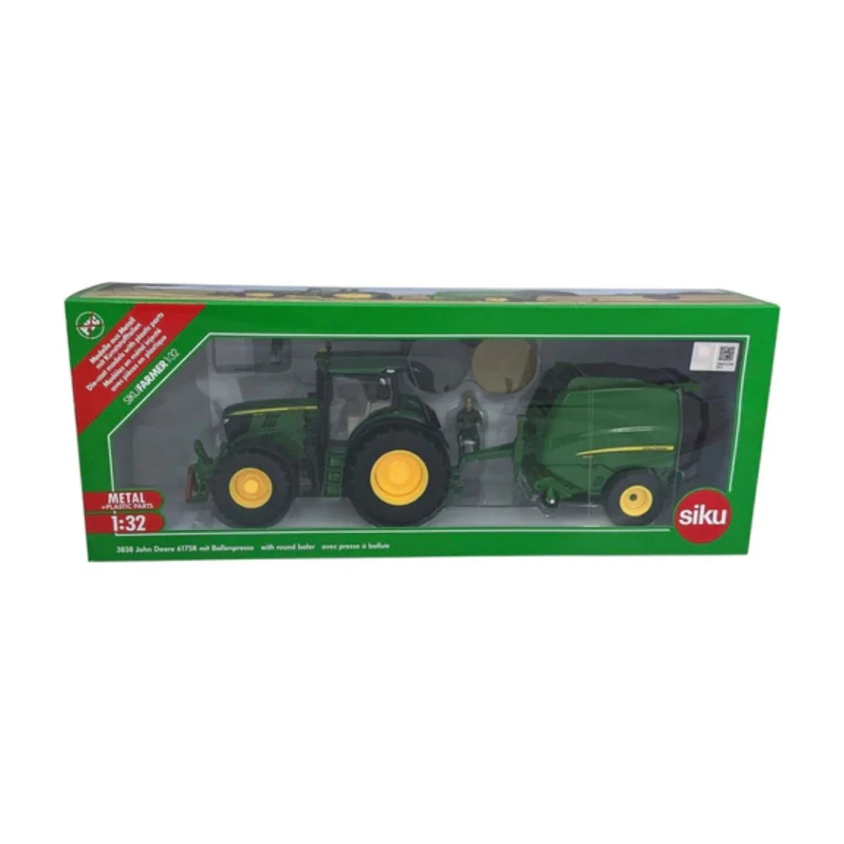 Siku John Deere Tractor with Round Baler - Image 3