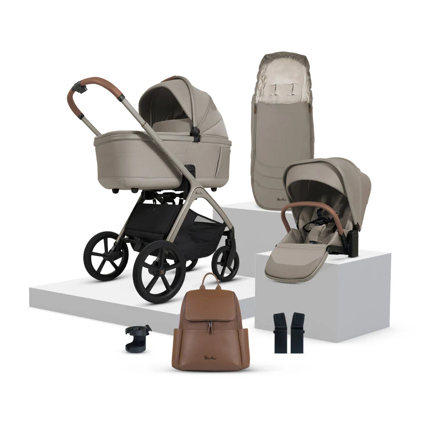Silver Cross Cove Pram + Accessory Bundle, Champagne - Image 2