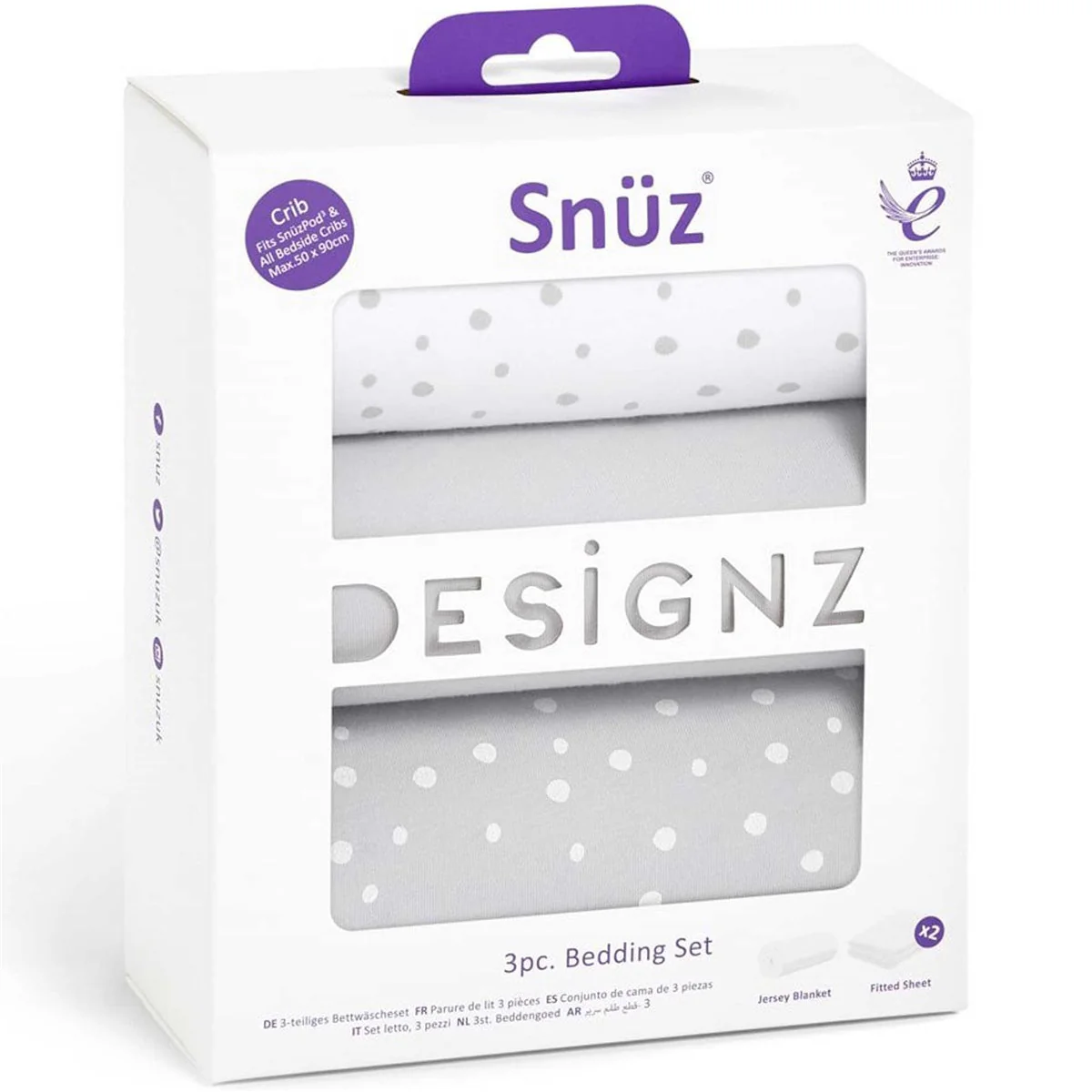 Snuz 3pc. Bedside Crib Bedding Set - Image 4