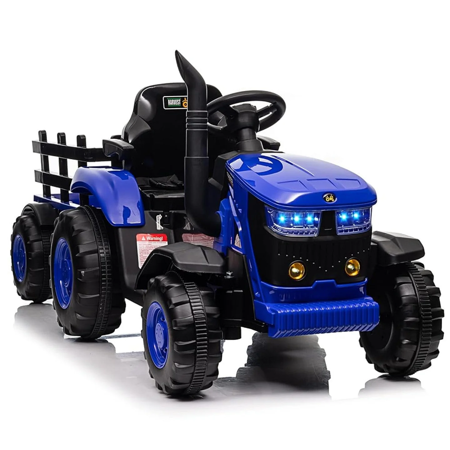 Turbo Harvest 12V Electric Ride-On Tractor with Trailer, 3–6 Years - Image 3