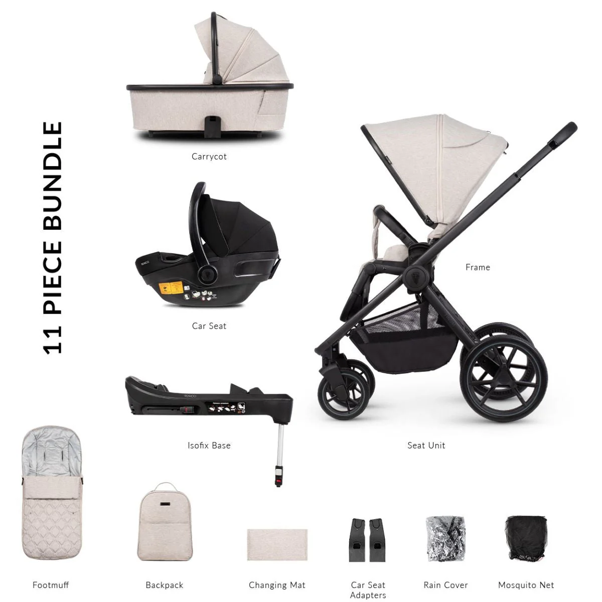 Venicci Tinum Edge 3in1 + Isofix Base Complete Travel System Bundle - Image 13