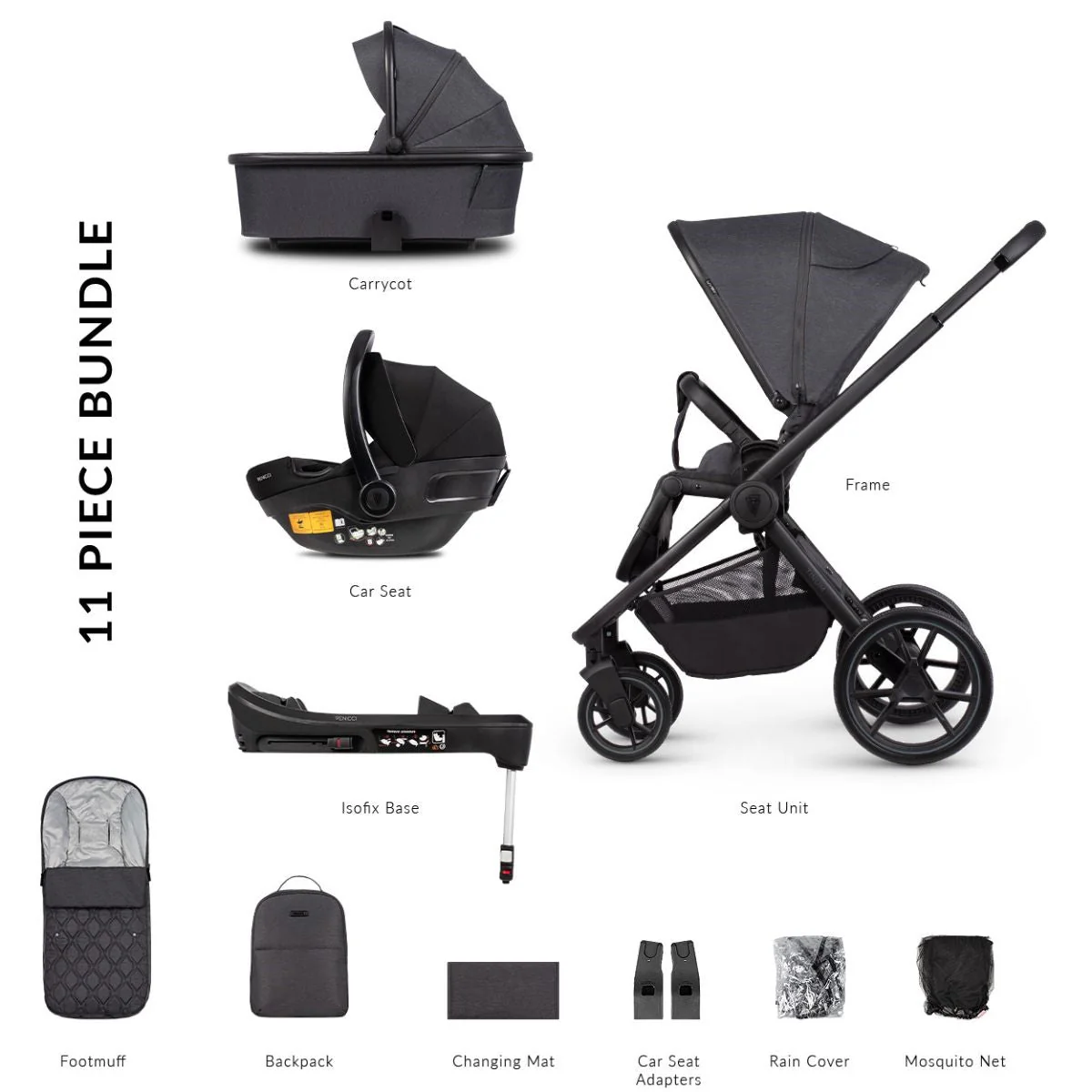 Venicci Tinum Edge 3in1 + Isofix Base Complete Travel System Bundle - Image 23