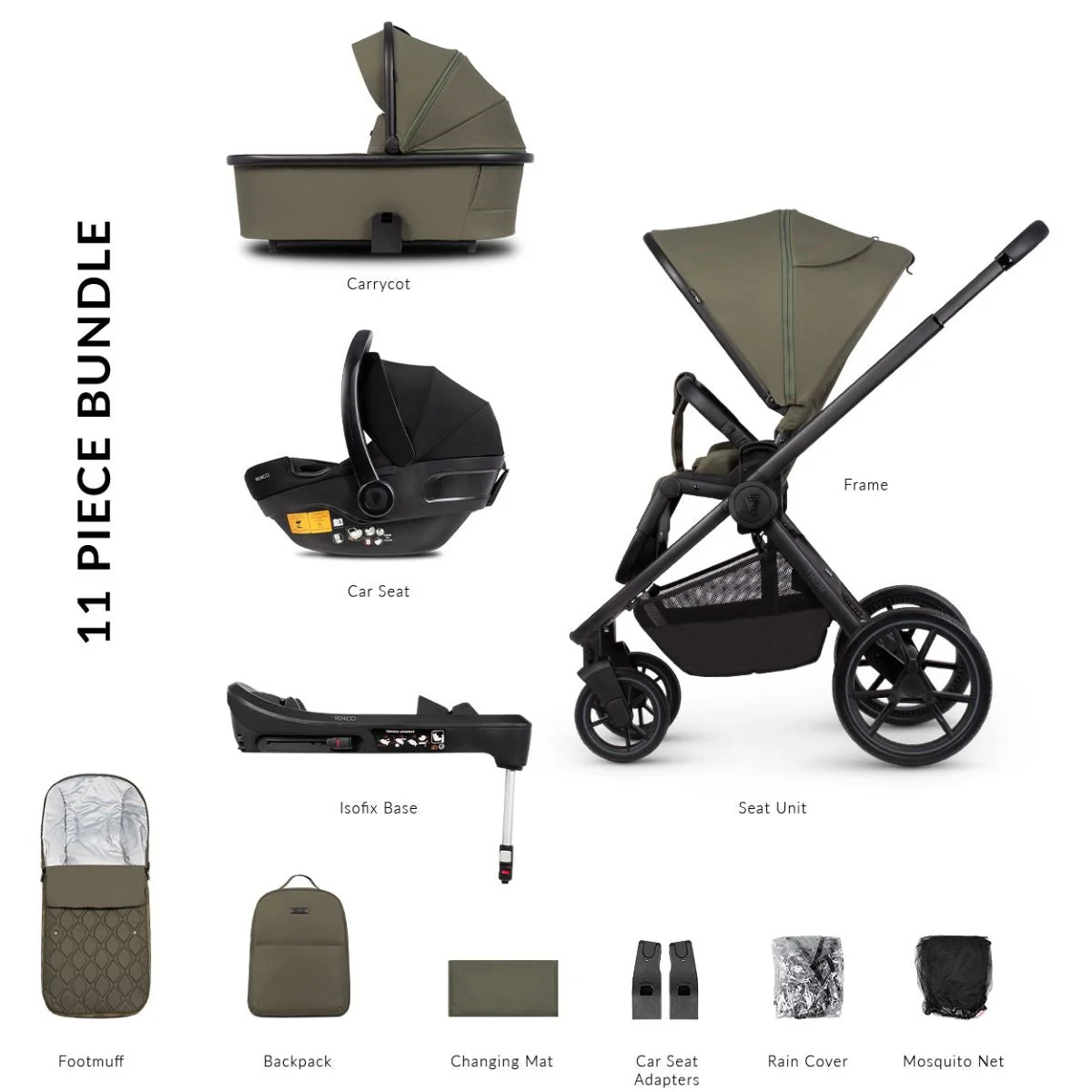 Venicci Tinum Edge 3in1 + Isofix Base Complete Travel System Bundle - Image 36