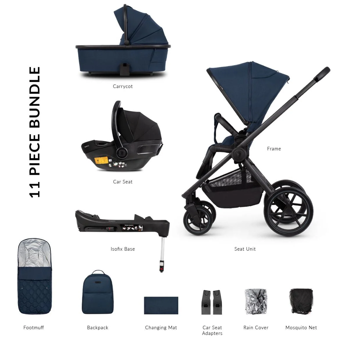 Venicci Tinum Edge 3in1 + Isofix Base Complete Travel System Bundle - Image 4