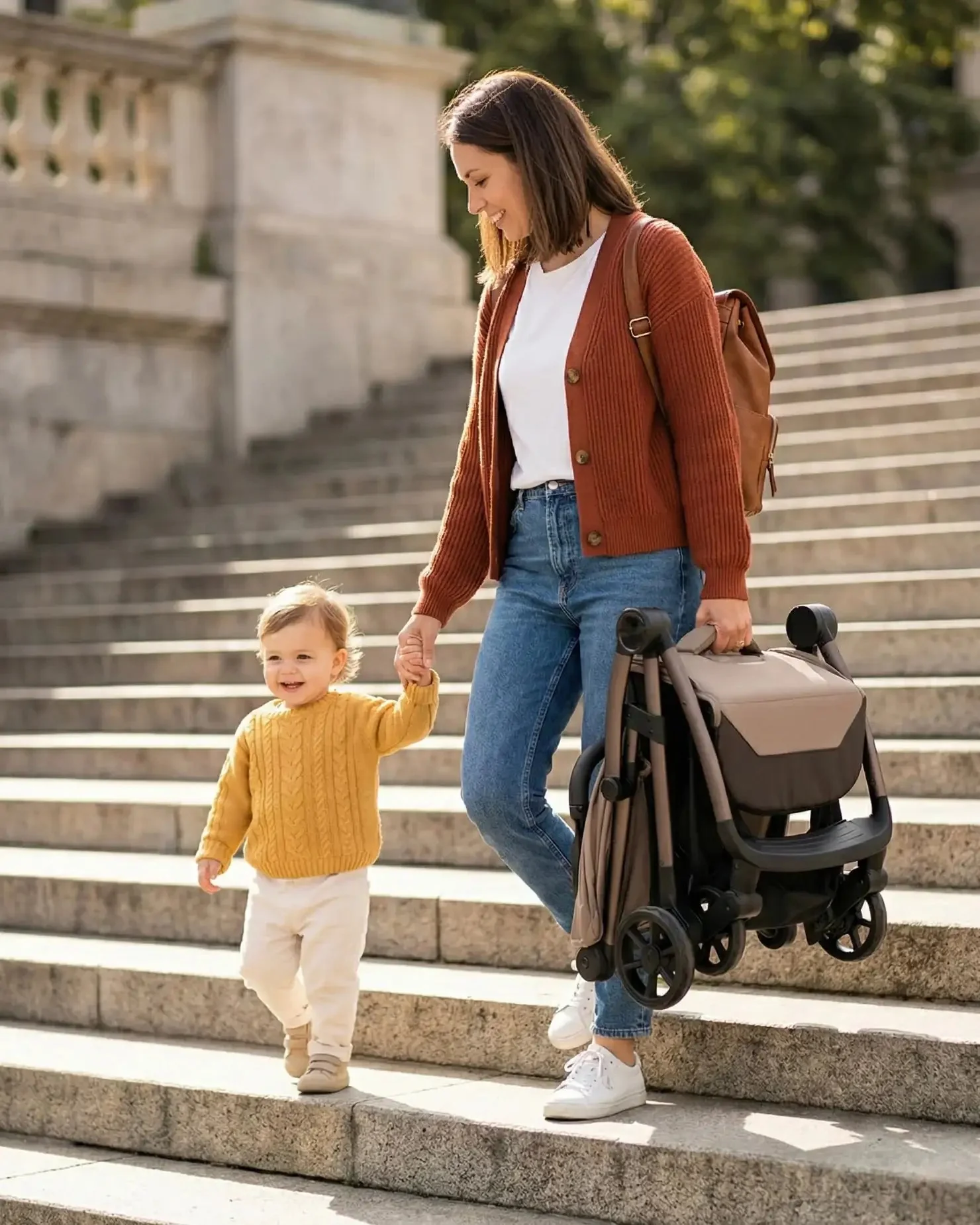 Venture Avio Compact Travel Baby Stroller - Truffle - Image 8