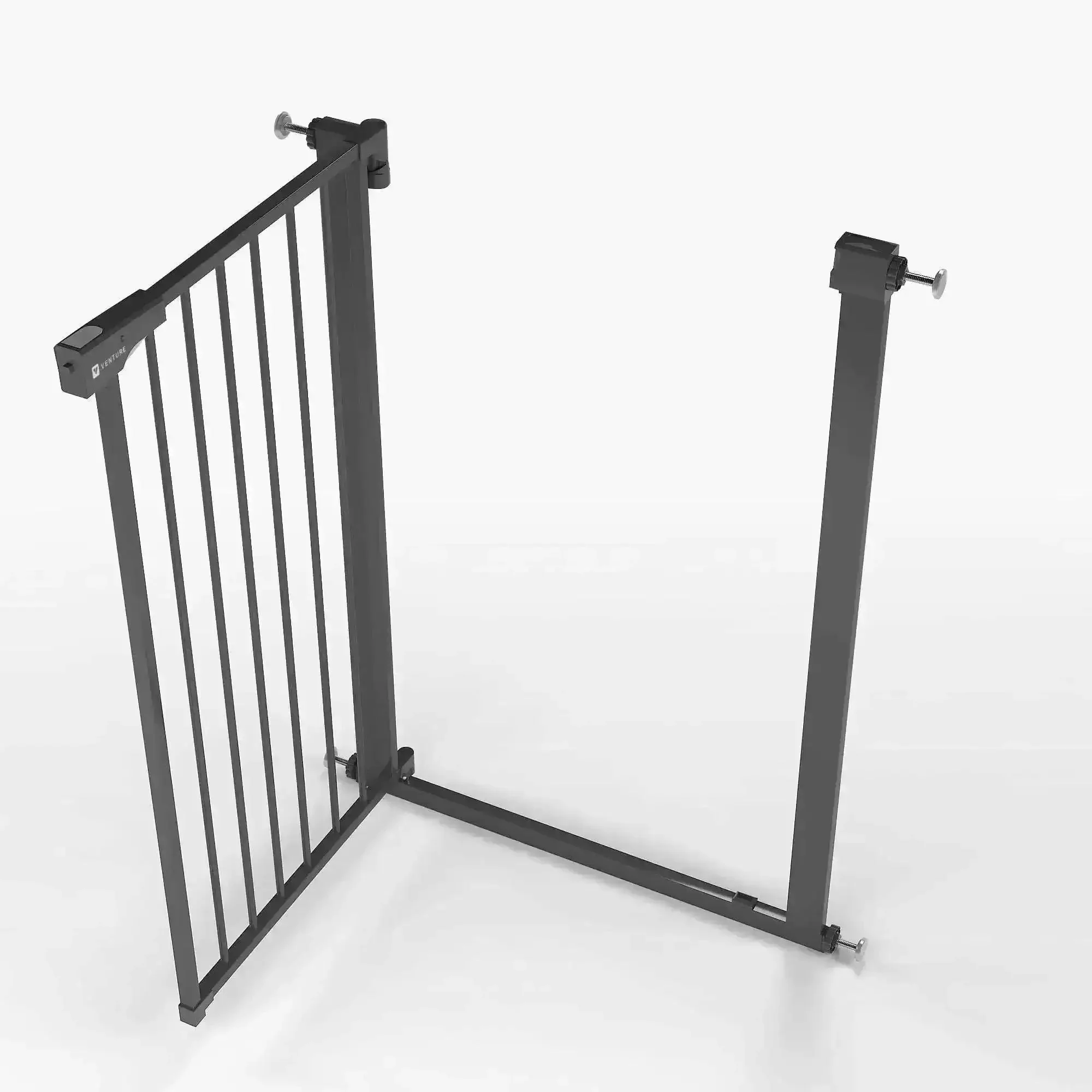 Venture Q-Fix 110cm Extra Tall Pressure Fit Baby & Pet Safety Gate - 73-80cm - Black - Image 6