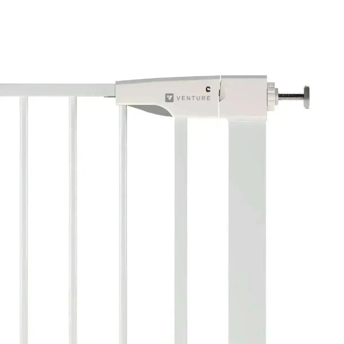 Venture Q-Fix 110cm Extra Tall Pressure Fit Baby & Pet Safety Gate - 73-80cm - White - Image 5