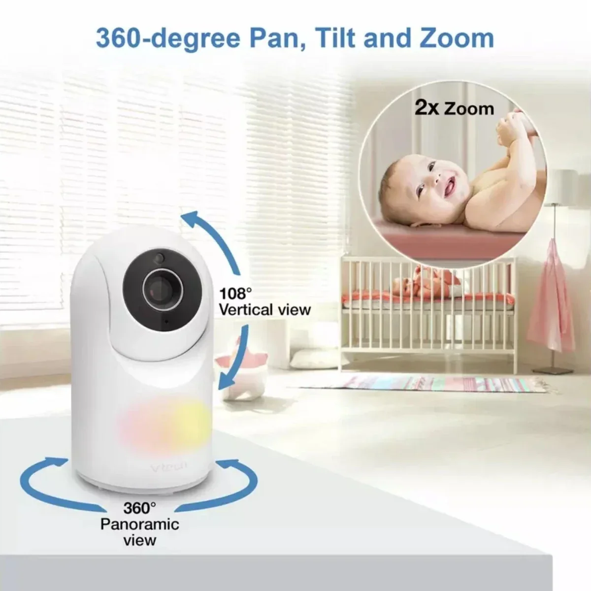 VTech VM4263 3.5" Pan & Tilt Video Monitor - Image 2
