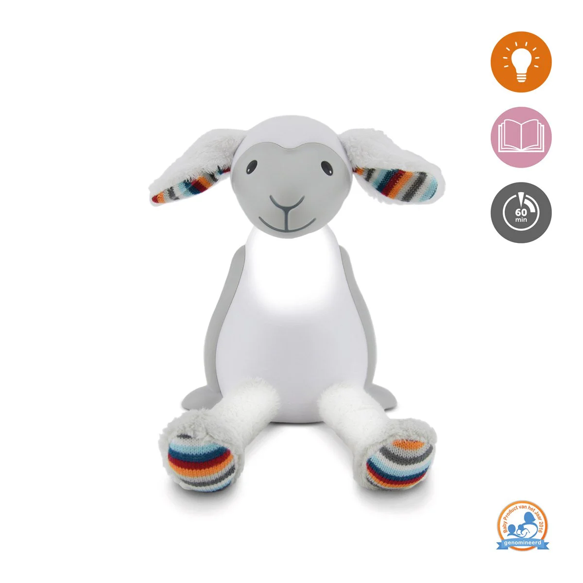 Zazu Fin the Sheep - Reading and Night Light Soft Toy